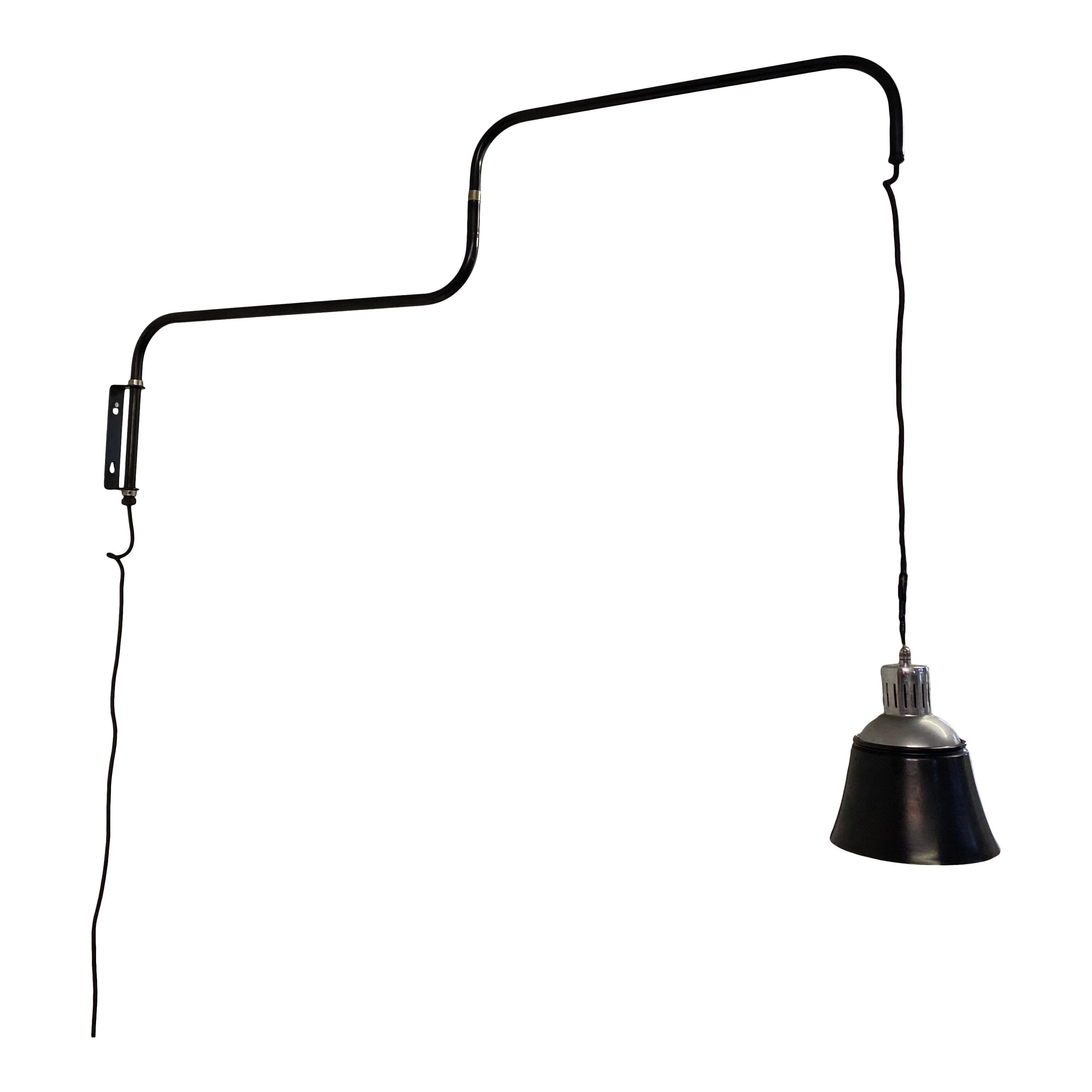 Industrial Swing Wall Light by Heinrich Bormann for Ugo Pollice For Sale 4