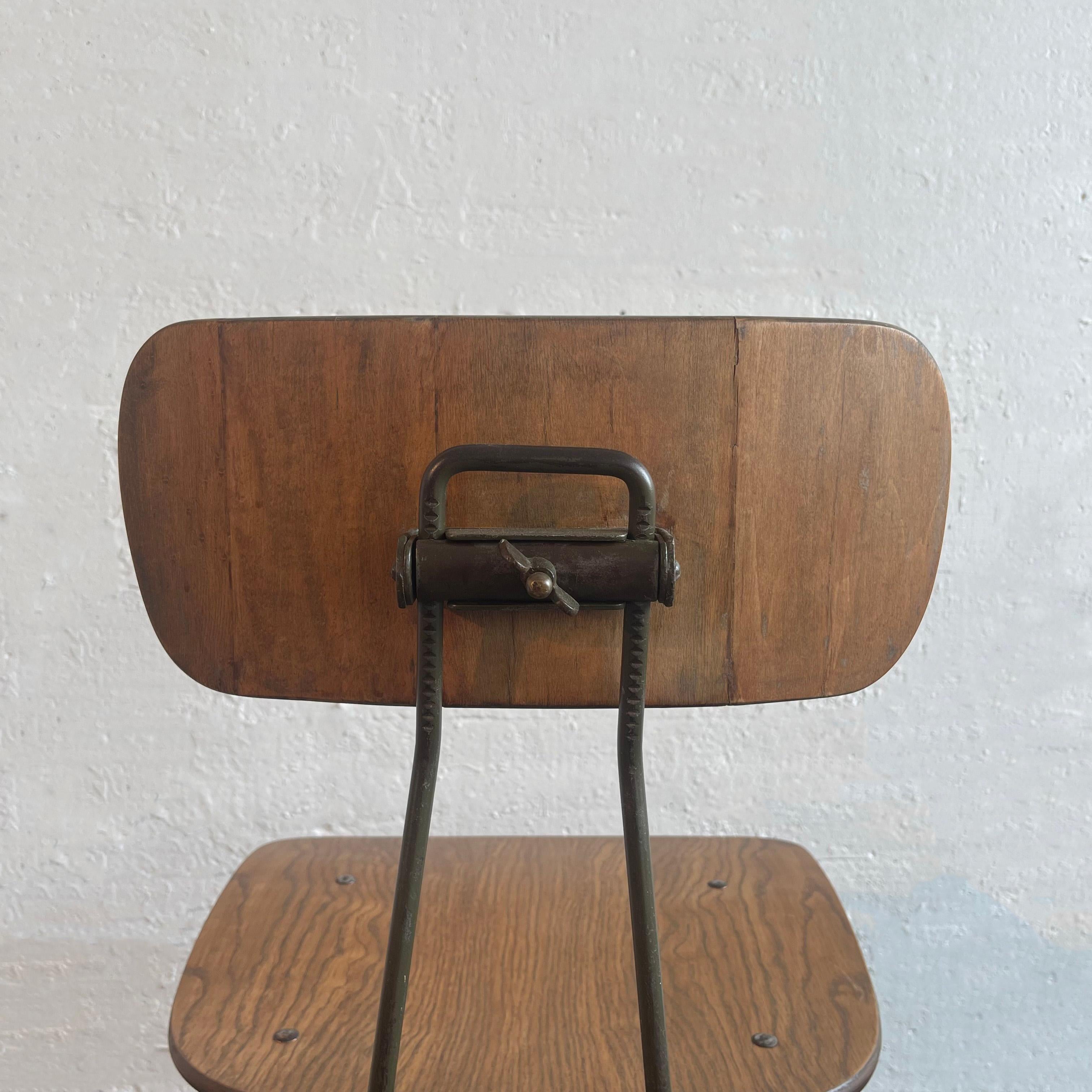 Industrial Swivel Adjustable Desk Chair by Toledo Metal Furniture Co. 1
