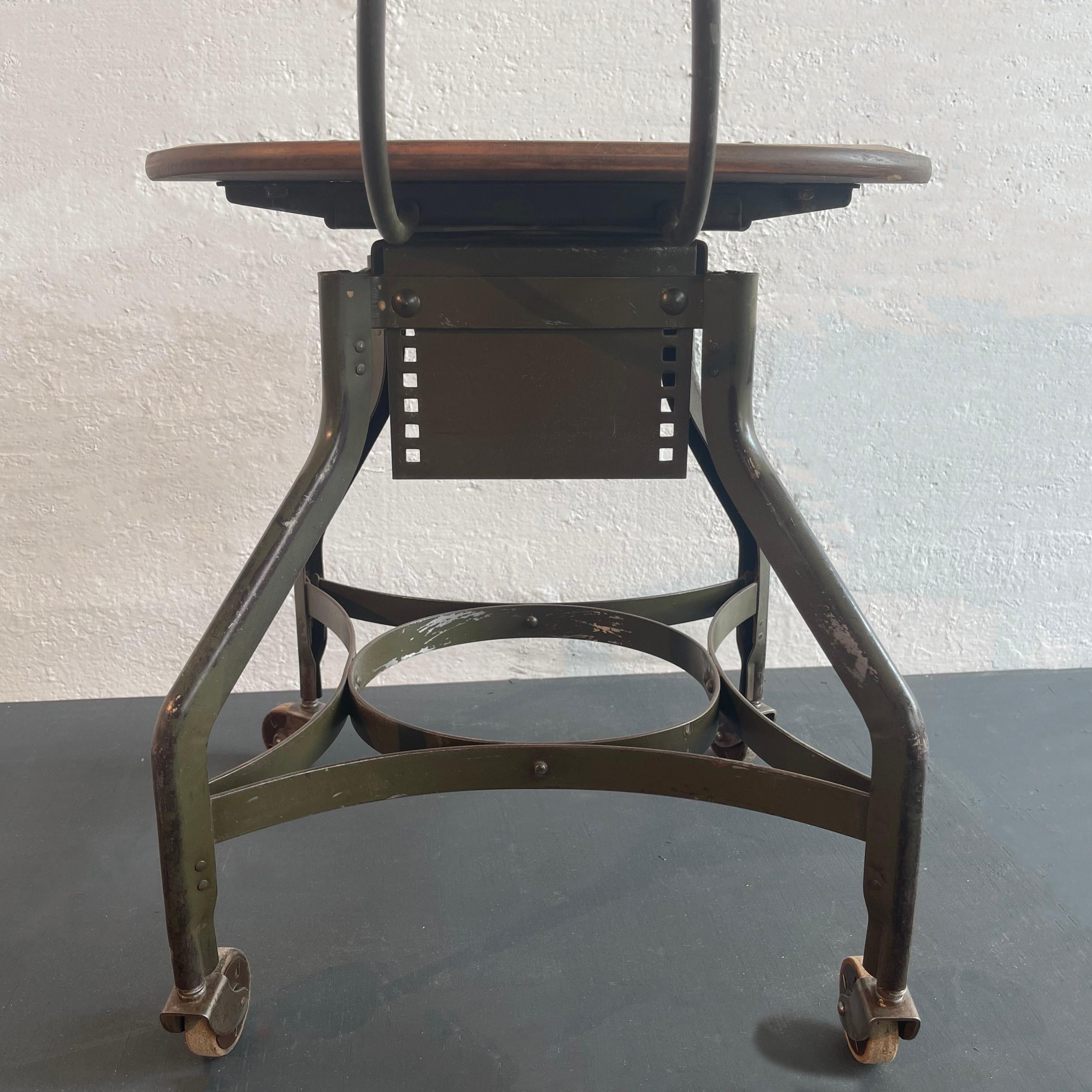 Industrial Swivel Adjustable Desk Chair by Toledo Metal Furniture Co. 3