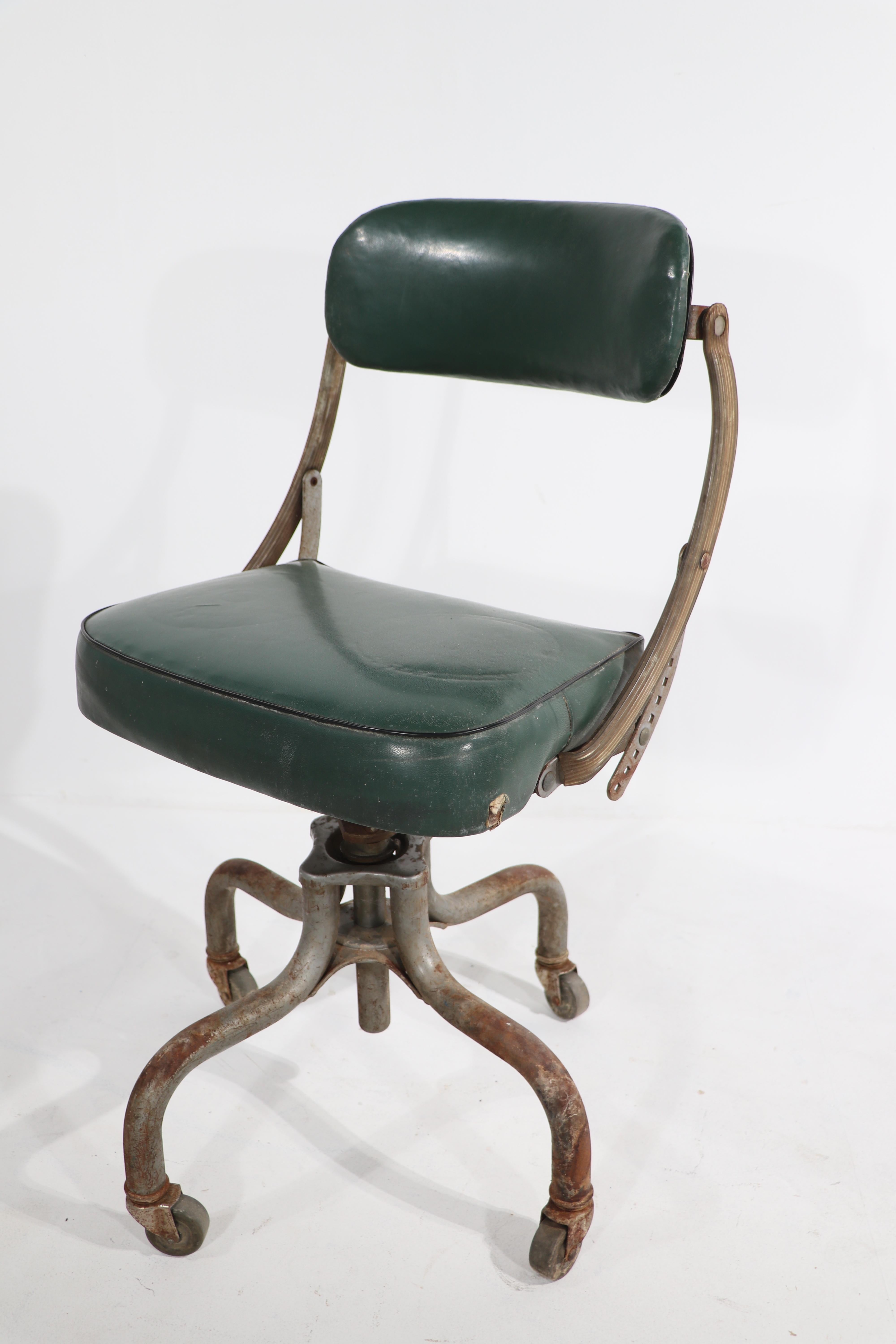 Steel Industrial Swivel Desk Chair by Do / More