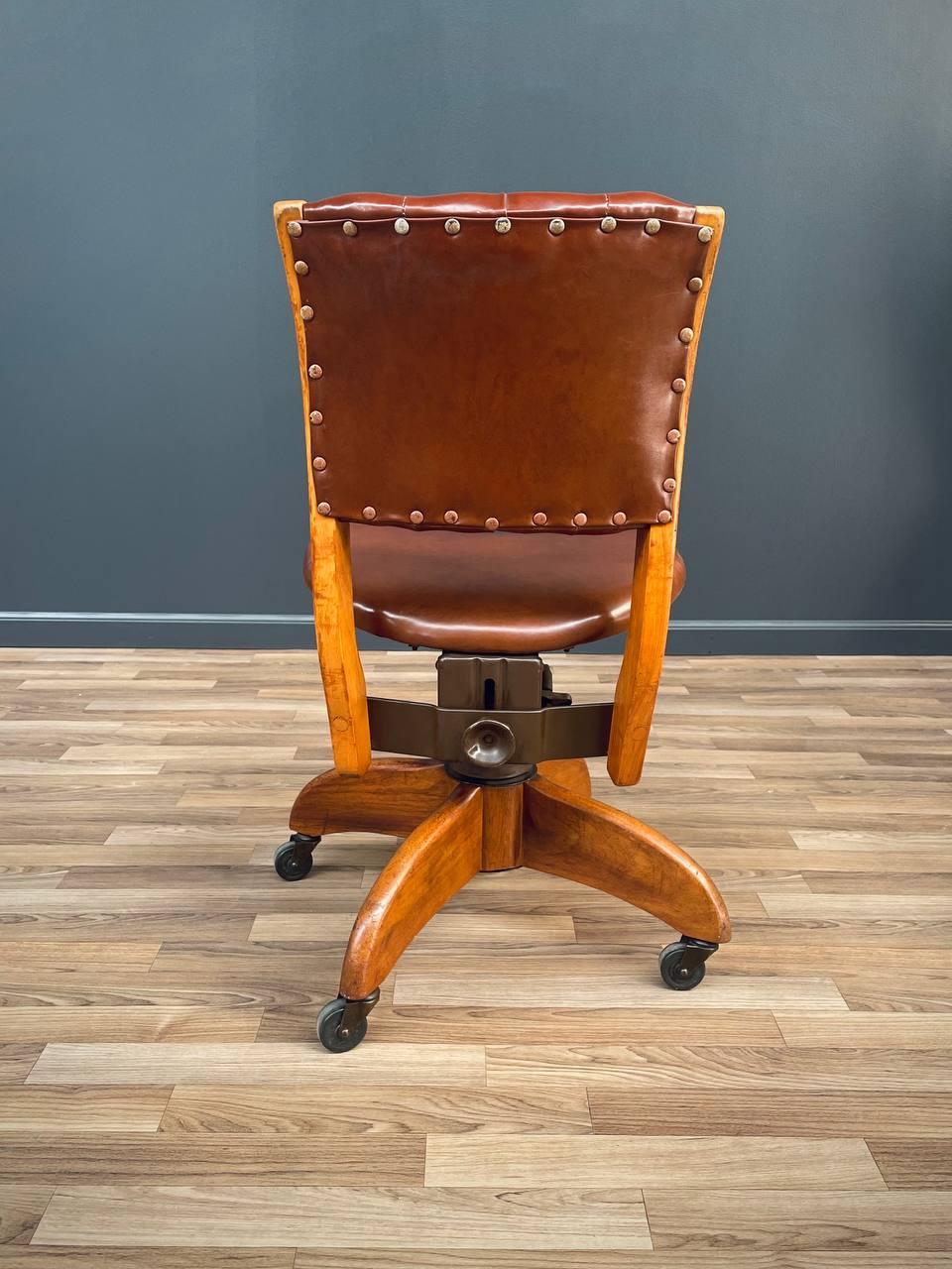 Mid-20th Century Industrial Swivel Desk Chair by Gunlocke