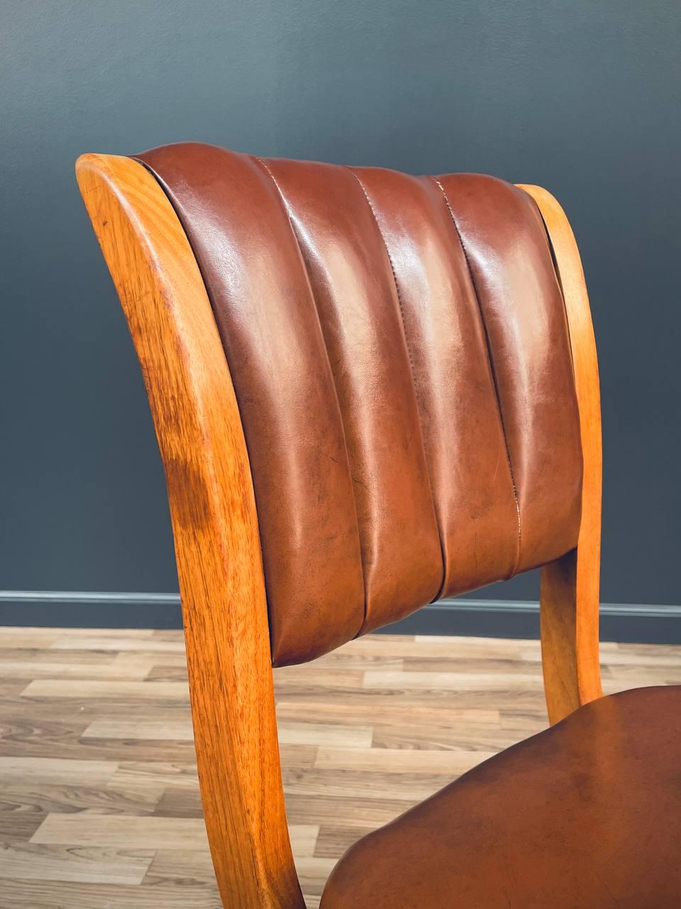 Oak Industrial Swivel Desk Chair by Gunlocke