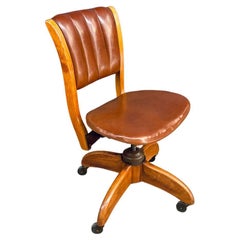 Industrial Swivel Desk Chair by Gunlocke