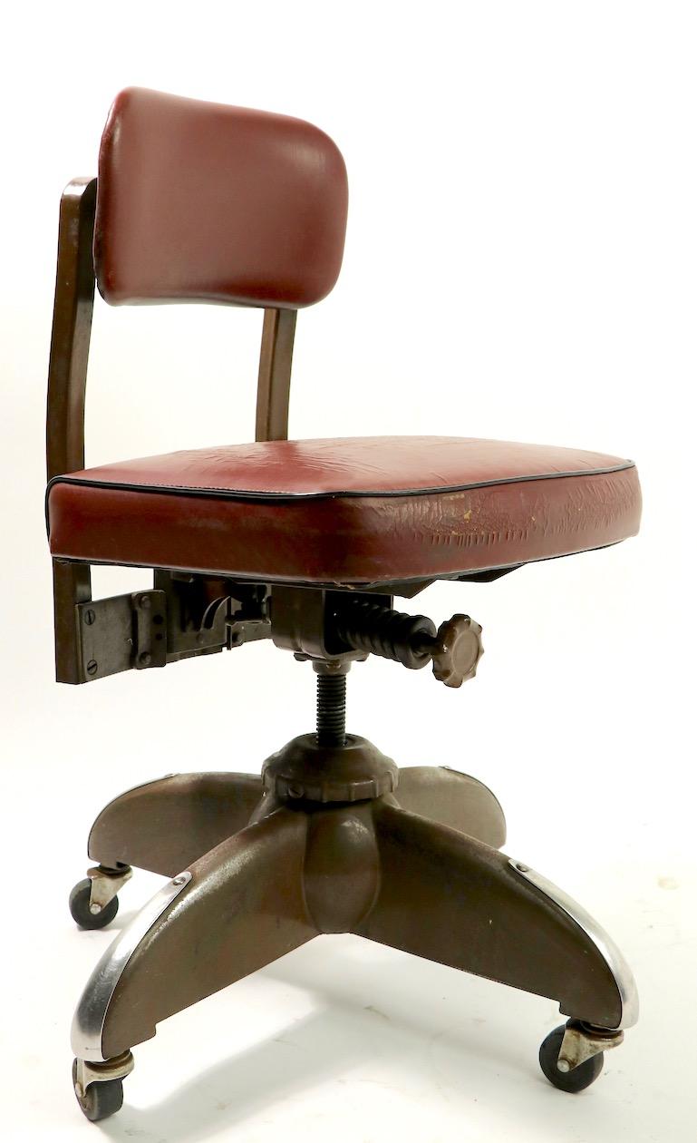 20th Century Industrial Swivel Desk Office Task Chair by Harter