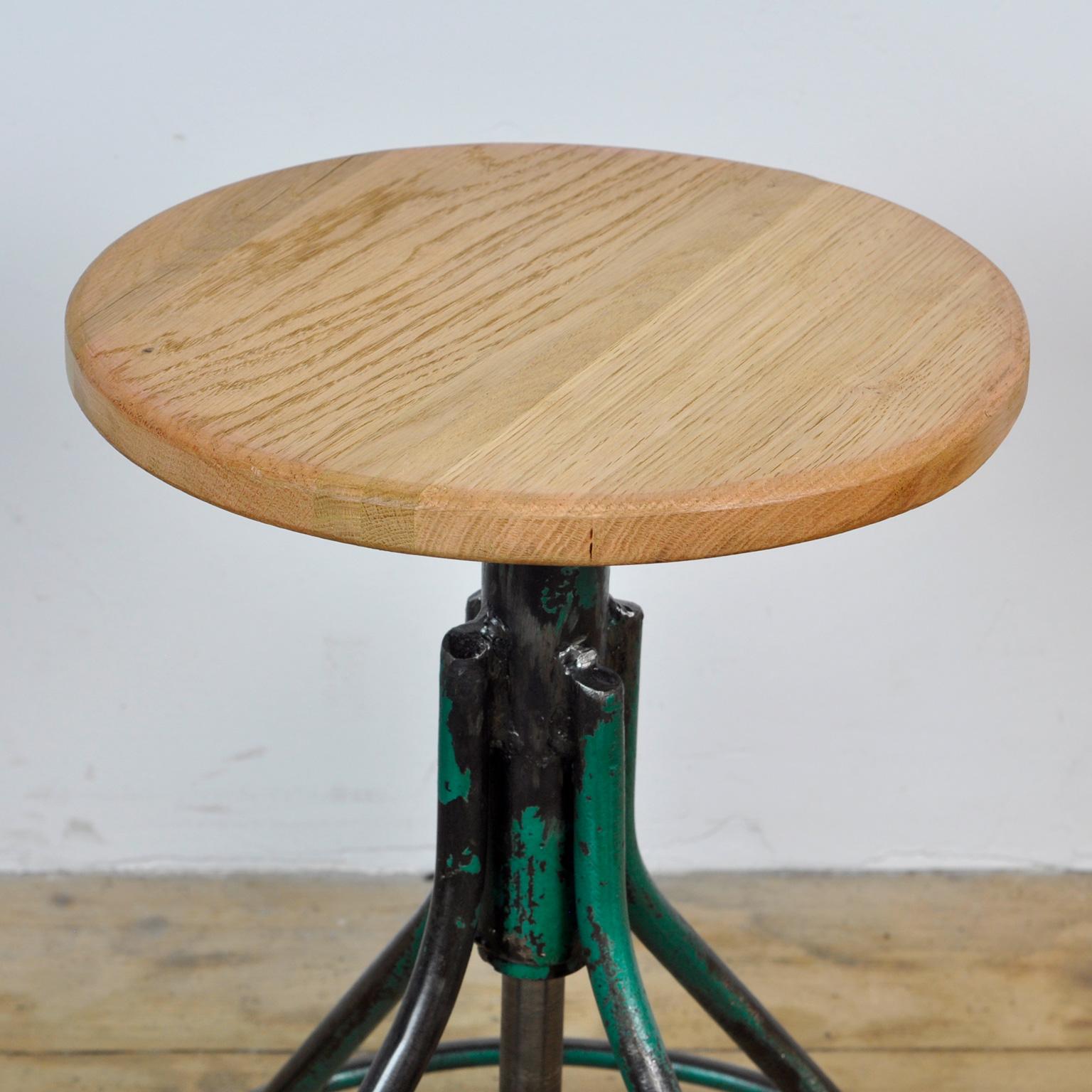 Iron Industrial Swivel Stool, 1960's For Sale