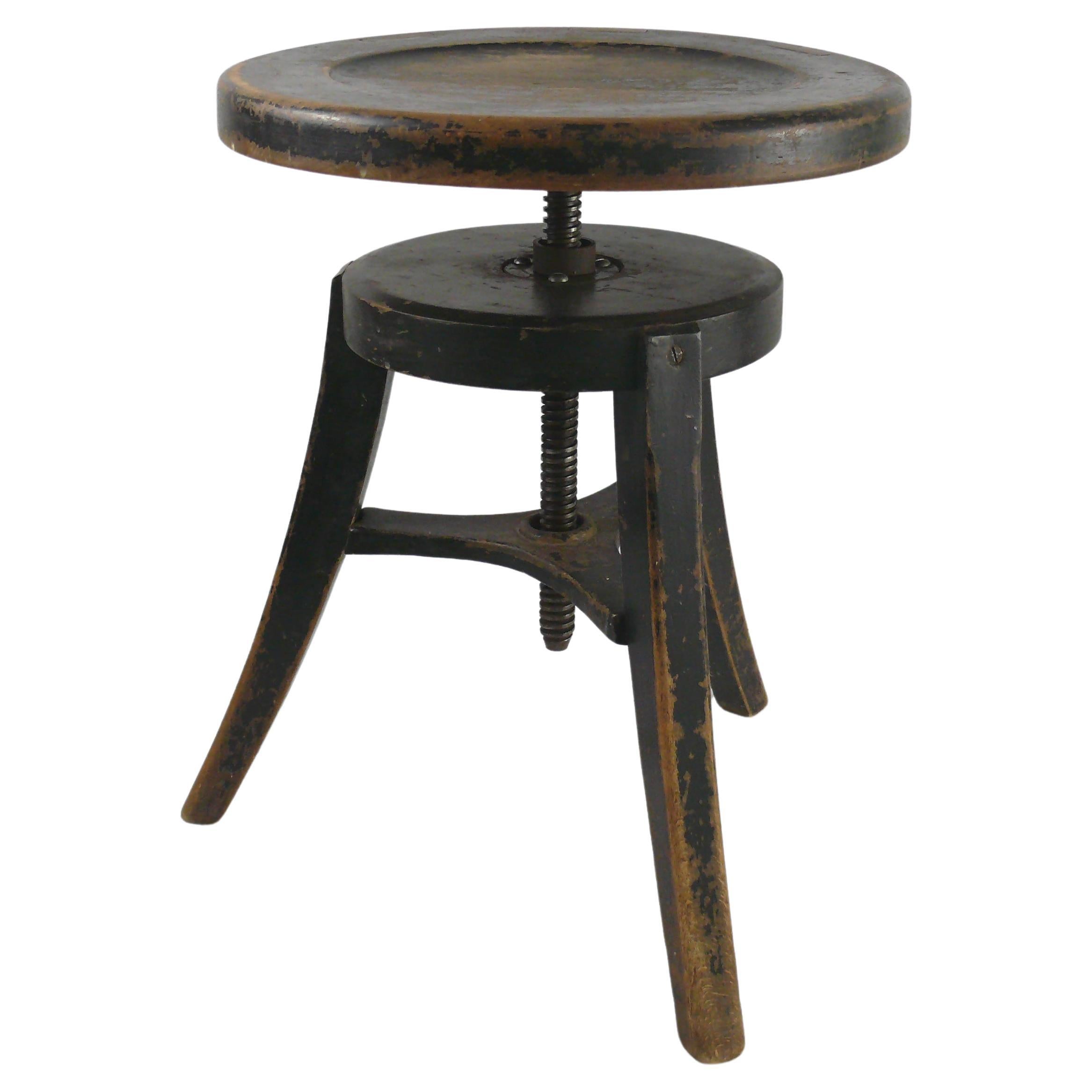 Industrial Swivel Stool, Early 20th Century