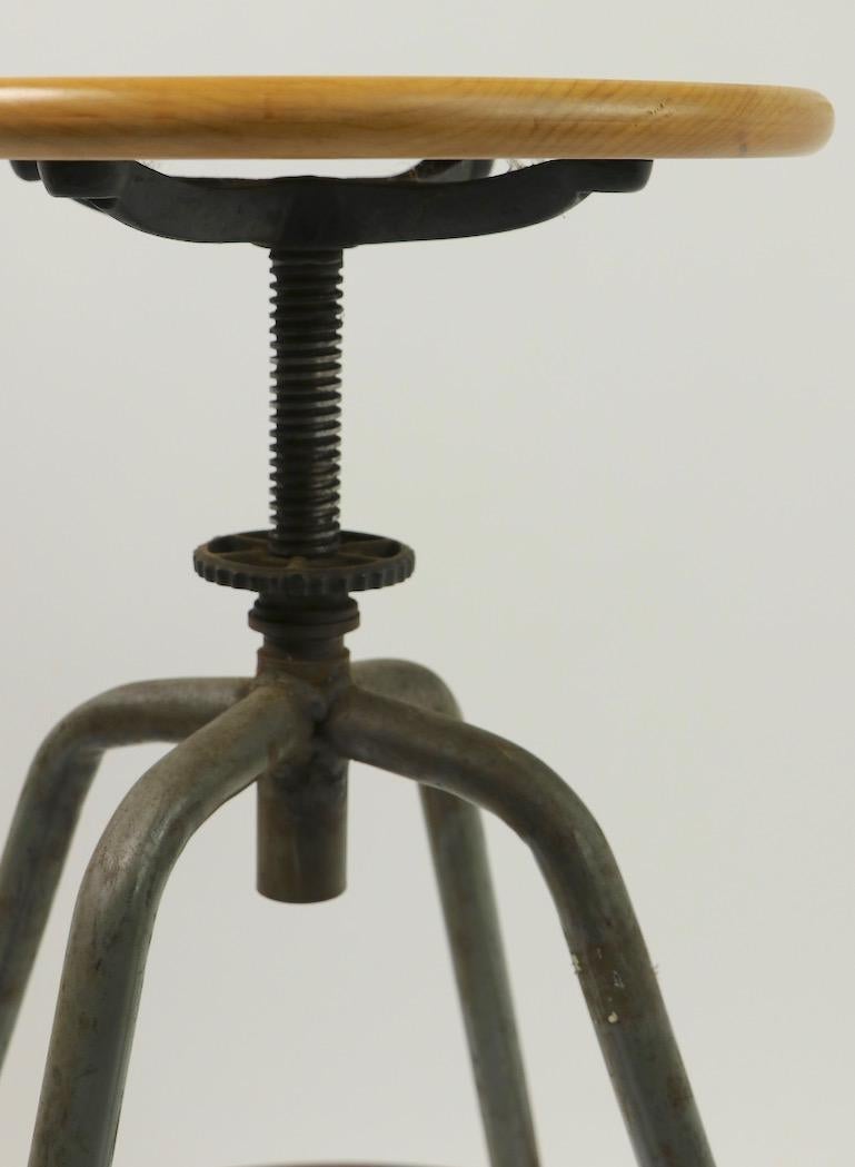 Iron Industrial Swivel Stool
