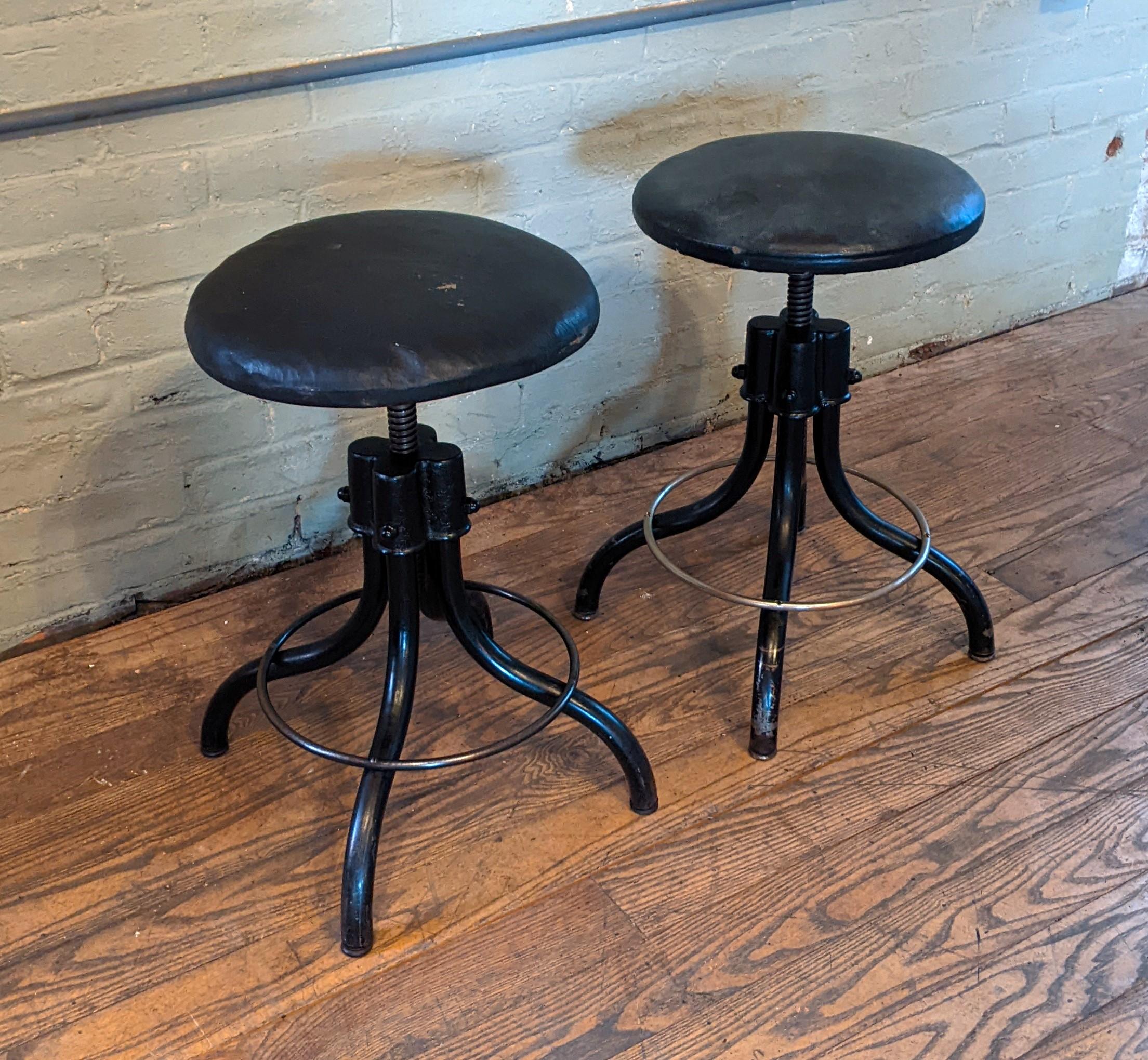 Industrial Swivel Stools In Good Condition For Sale In Oakville, CT
