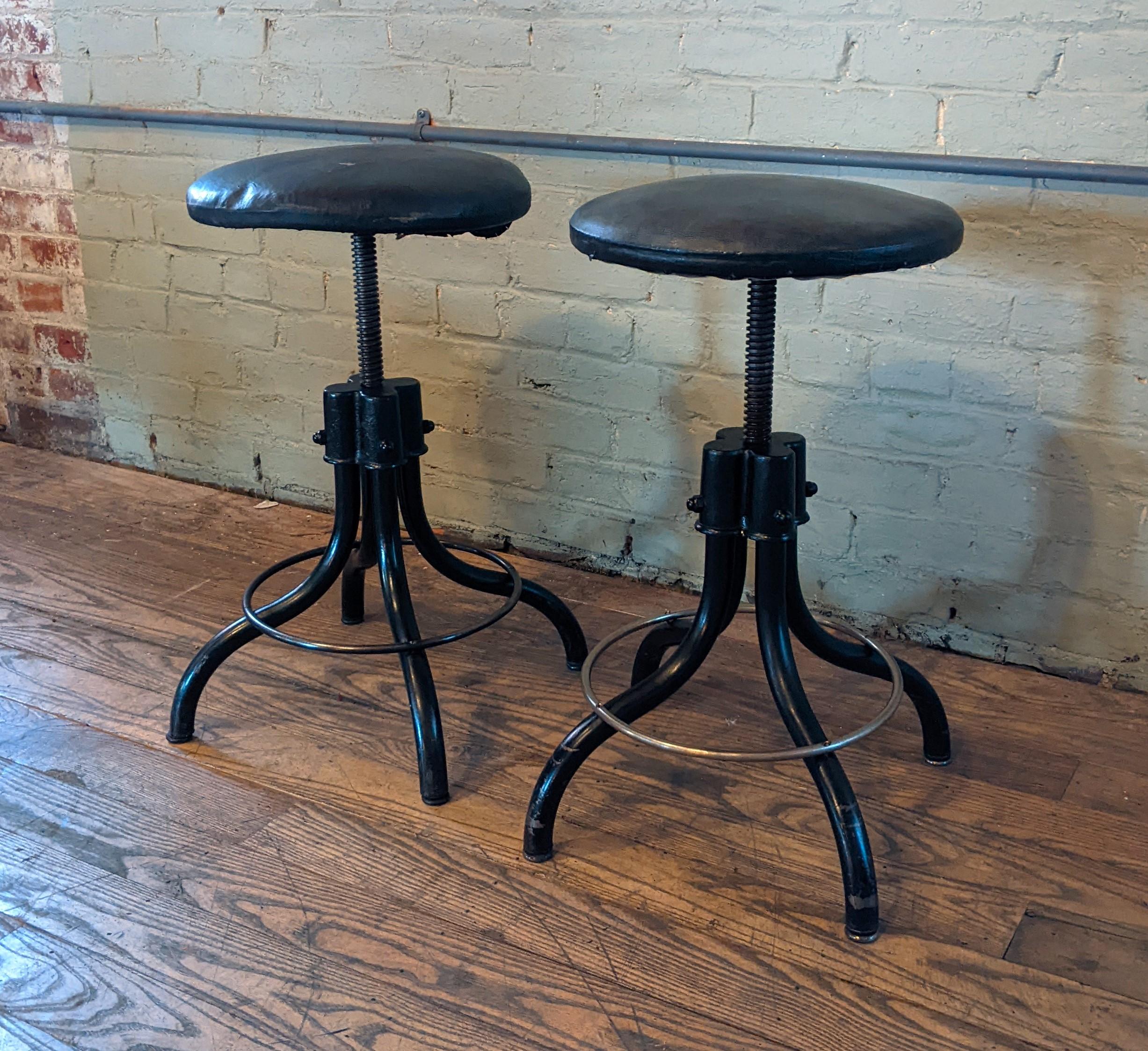 20th Century Industrial Swivel Stools For Sale