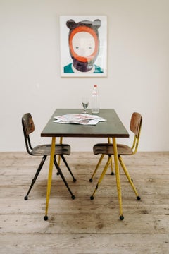 Industrial Table and Two Chairs by Dave Chapman
