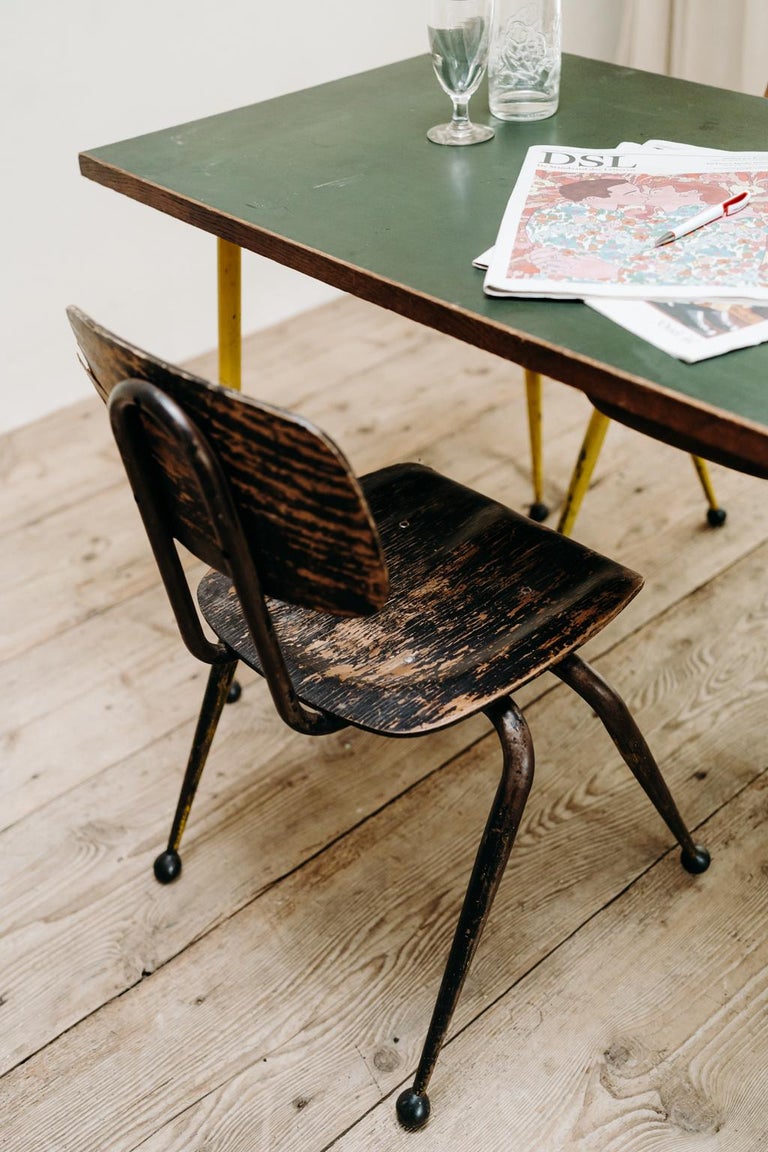 Industrial Table and Two Chairs by Dave Chapman For Sale at 1stDibs