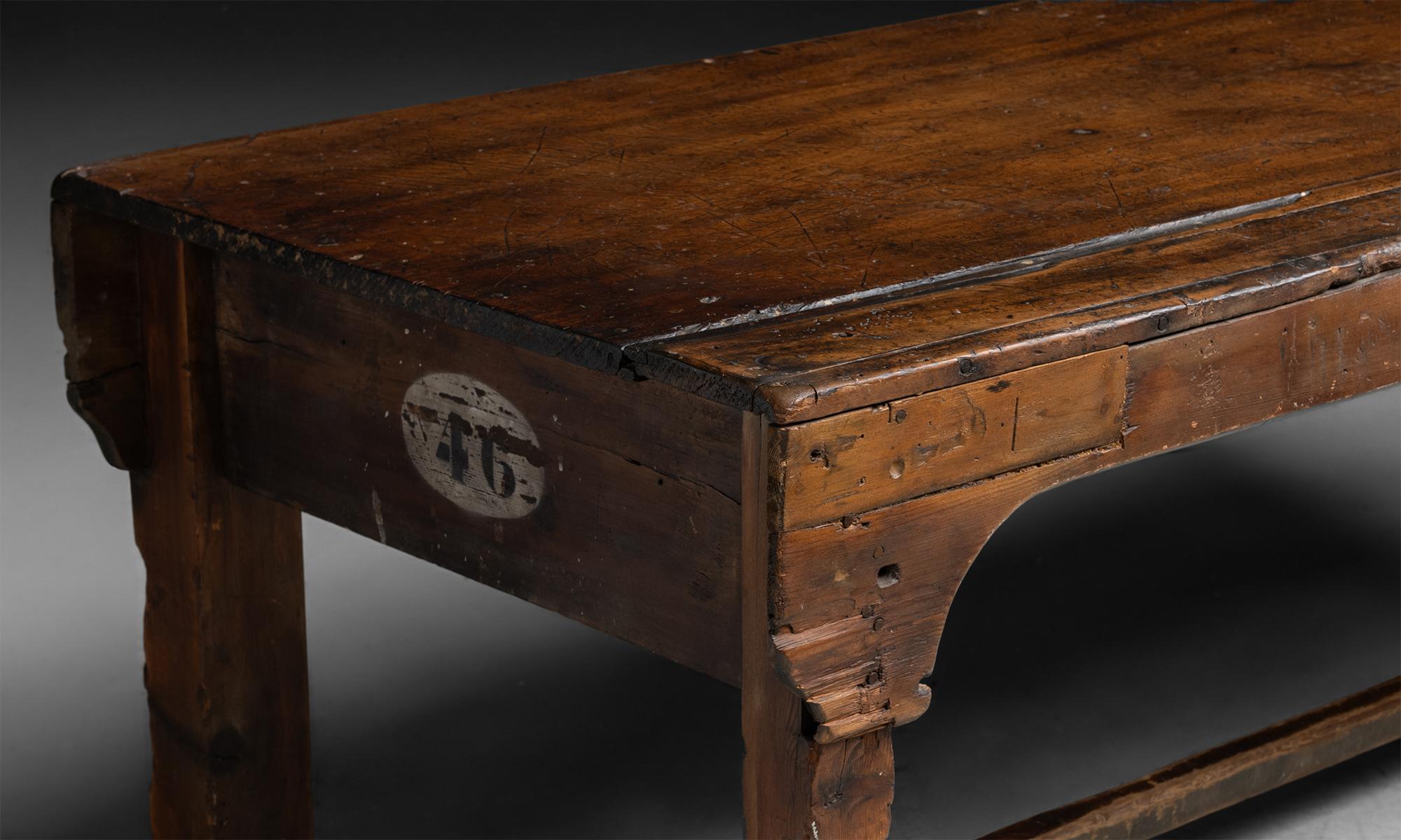 English Industrial Table, England circa 1890 For Sale