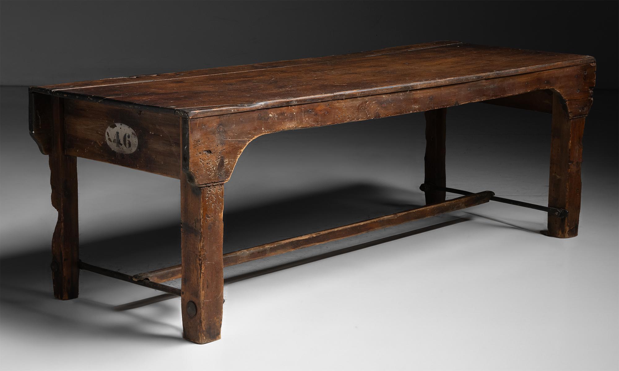 Mahogany Industrial Table, England circa 1890 For Sale