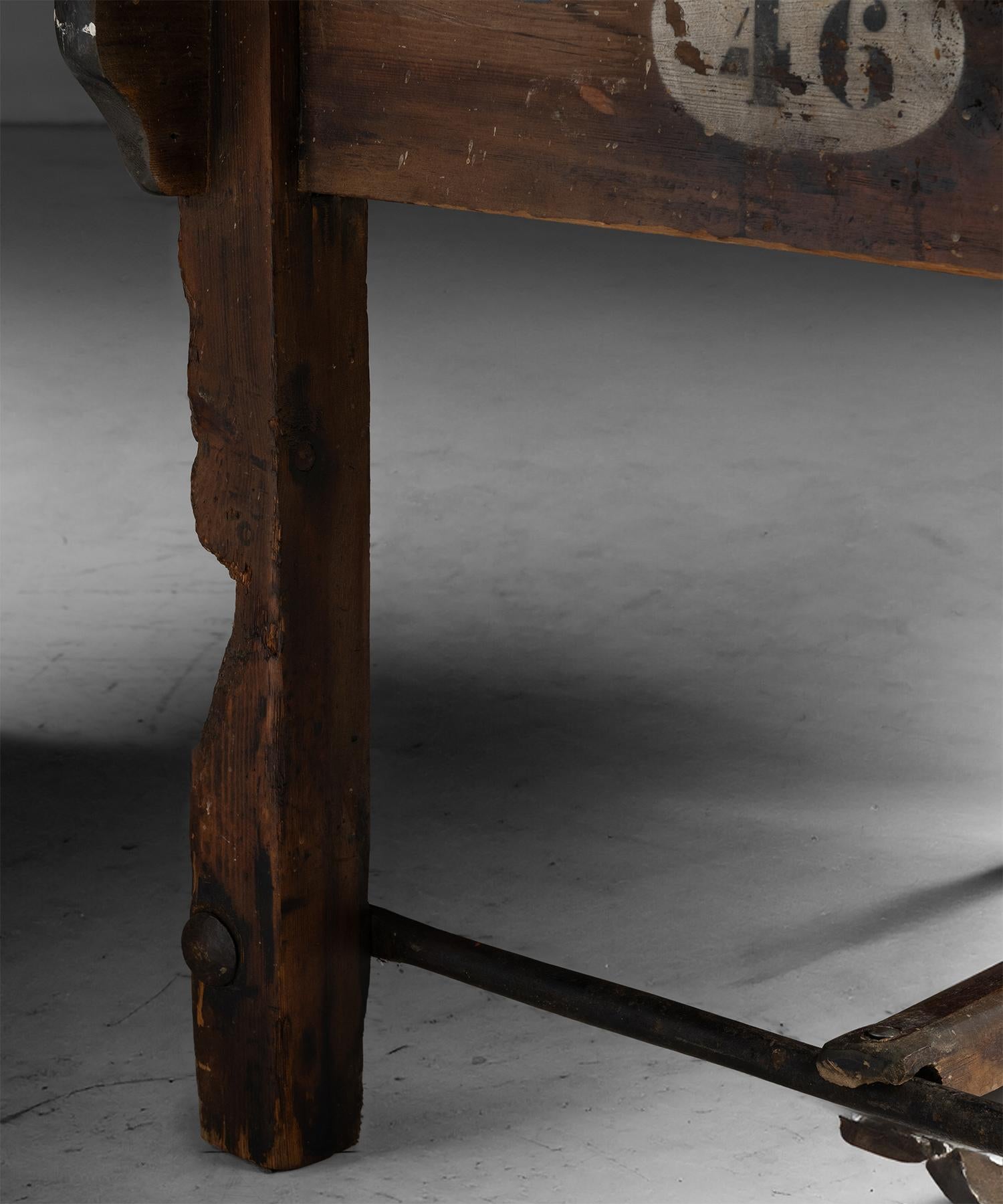 Industrial Table, England circa 1890 For Sale 1