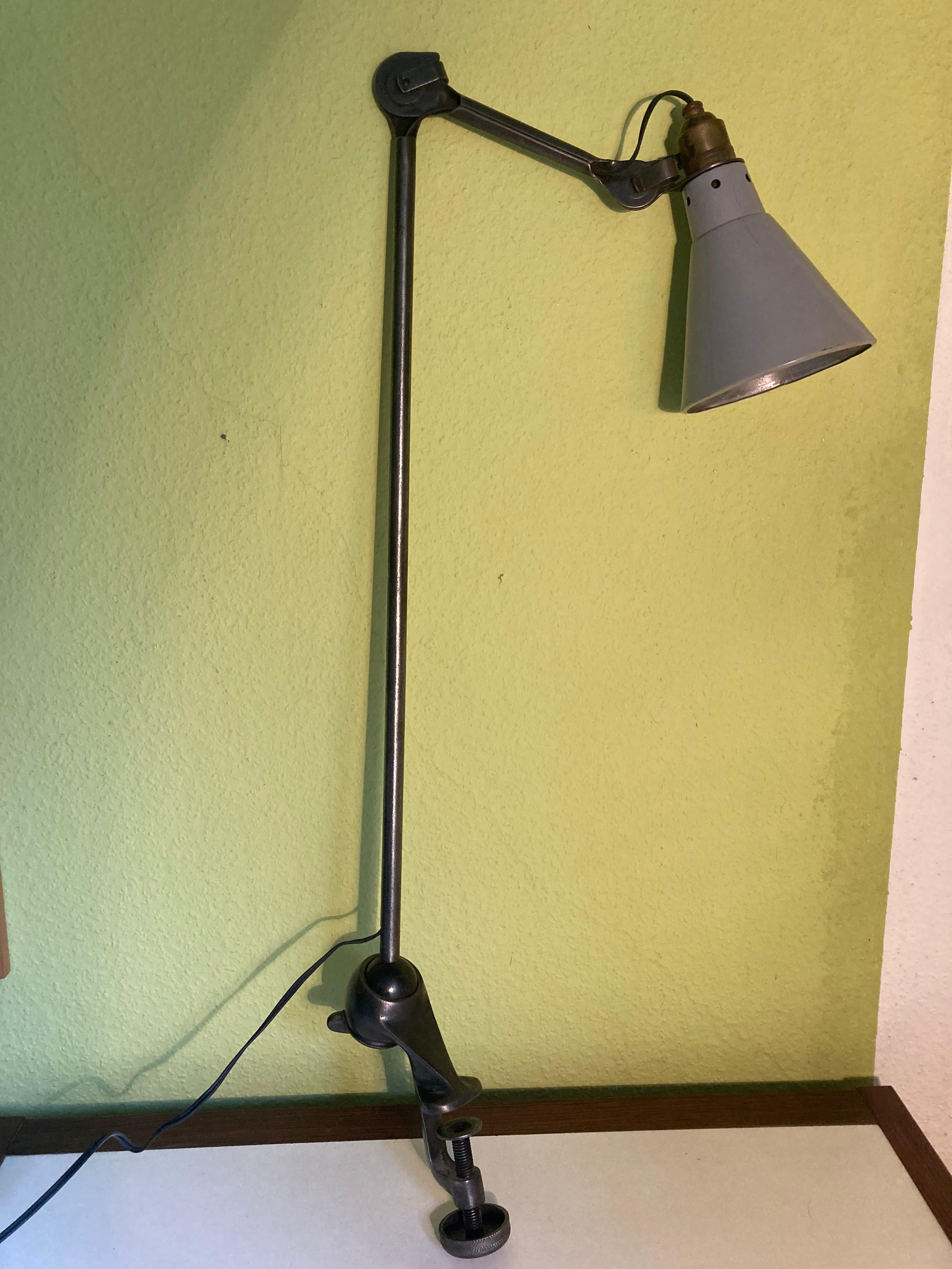 Lampada da tavolo industriale 201 Gras di Bernard-Albin Gras per Ravel Clamart anni '30 in vendita 1