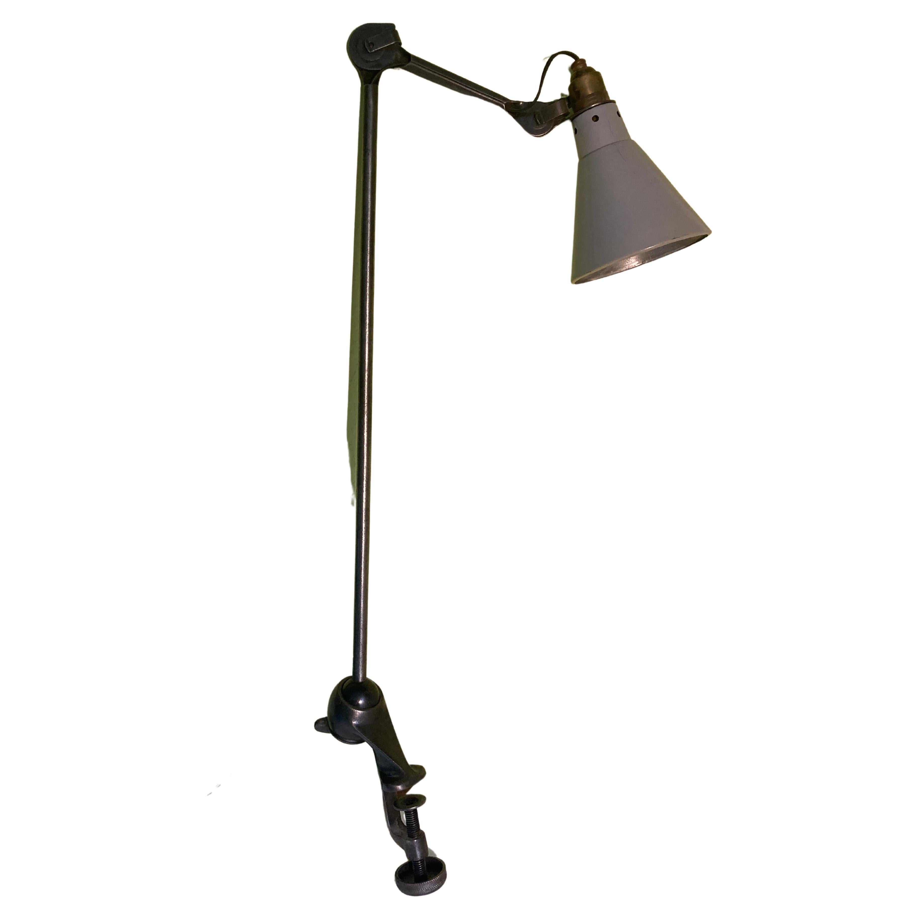 Industrial table lamp 201 Gras by Bernard Albin Gras for Ravel Clamart 1930s For Sale