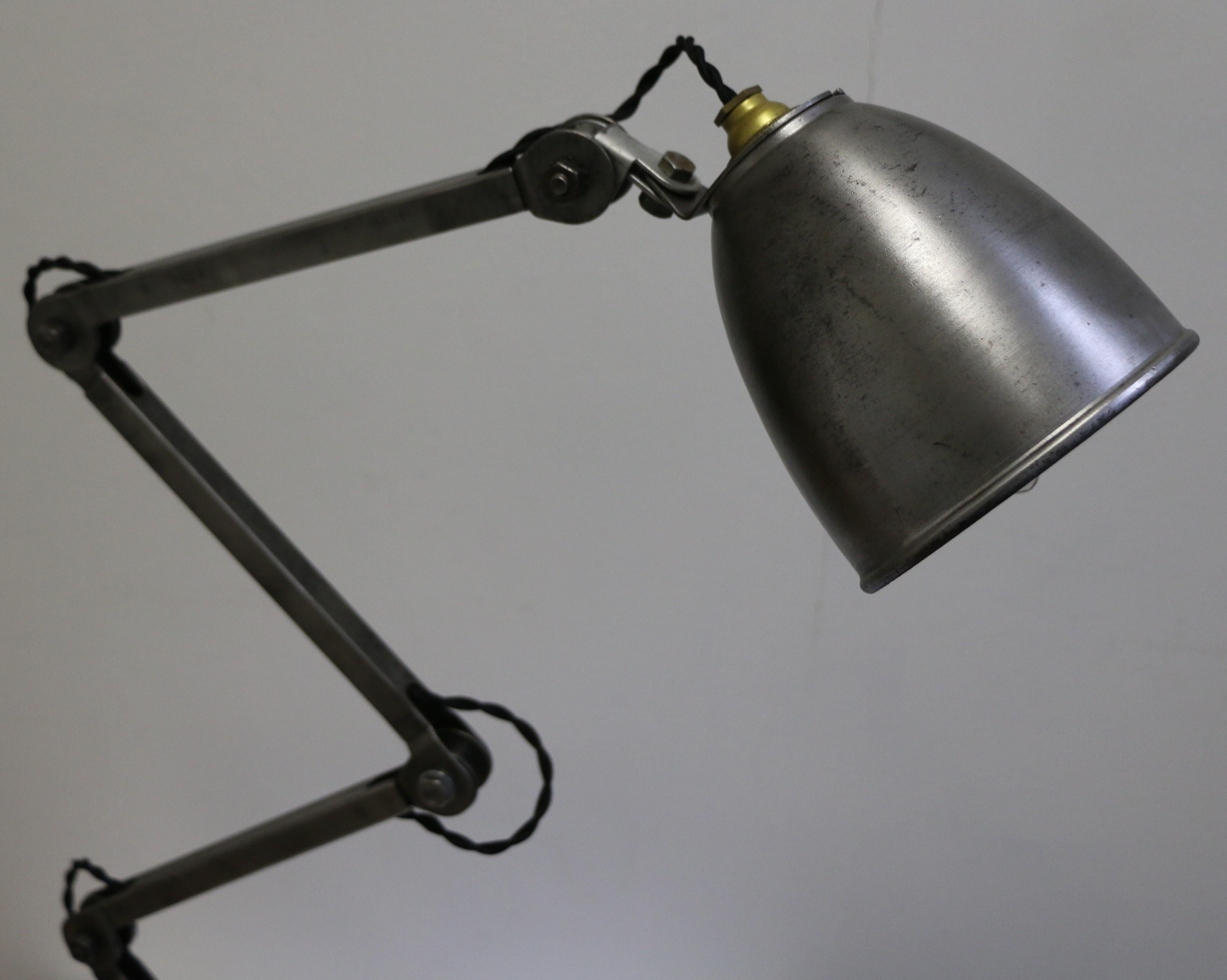 Mid-20th Century Industrial Table Lamp by E.D.L., UK, 1950s