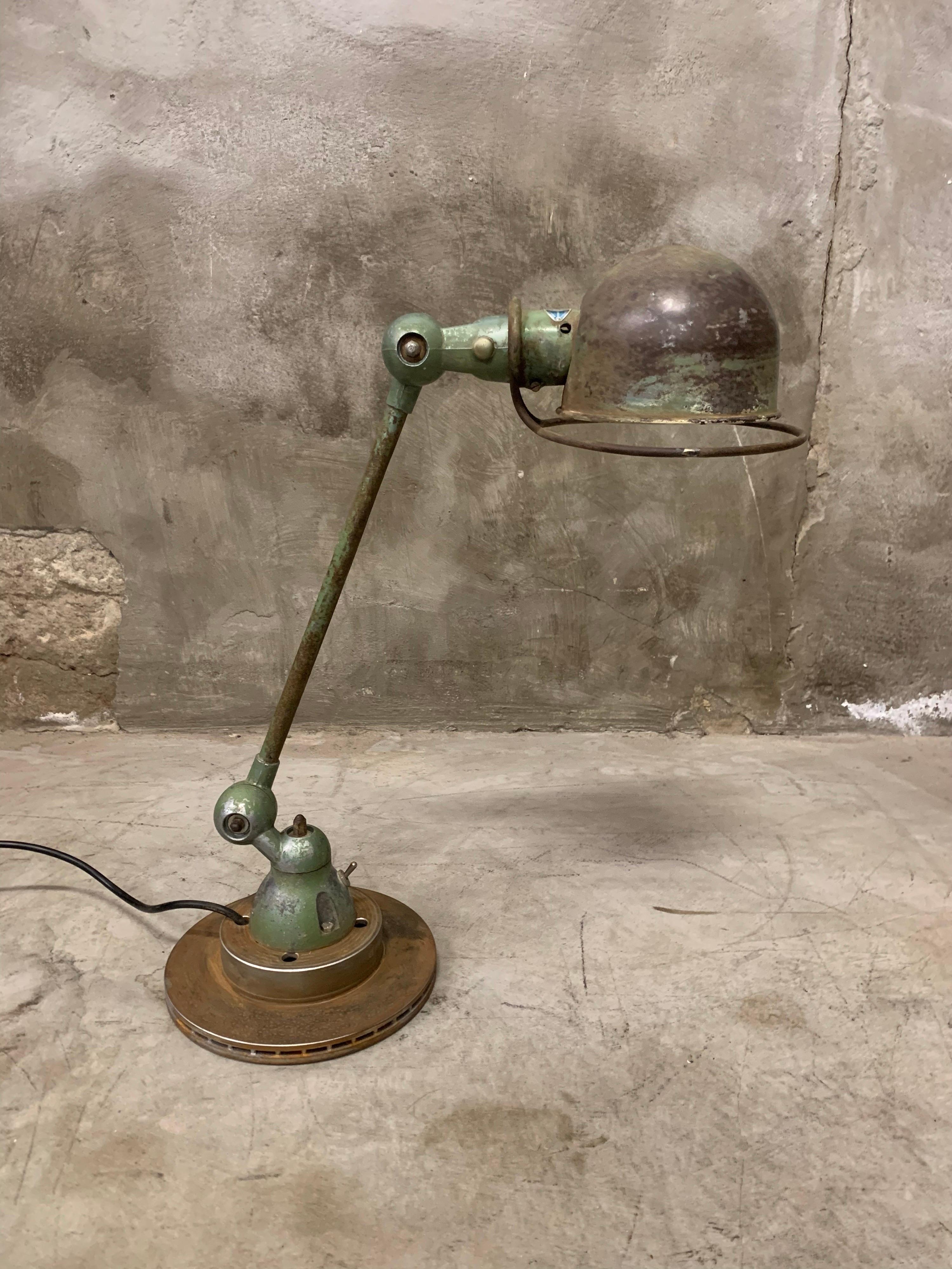 Industrial Table Lamp by Jean-Louis Domecq, Jieldé, 1960 Metal 2