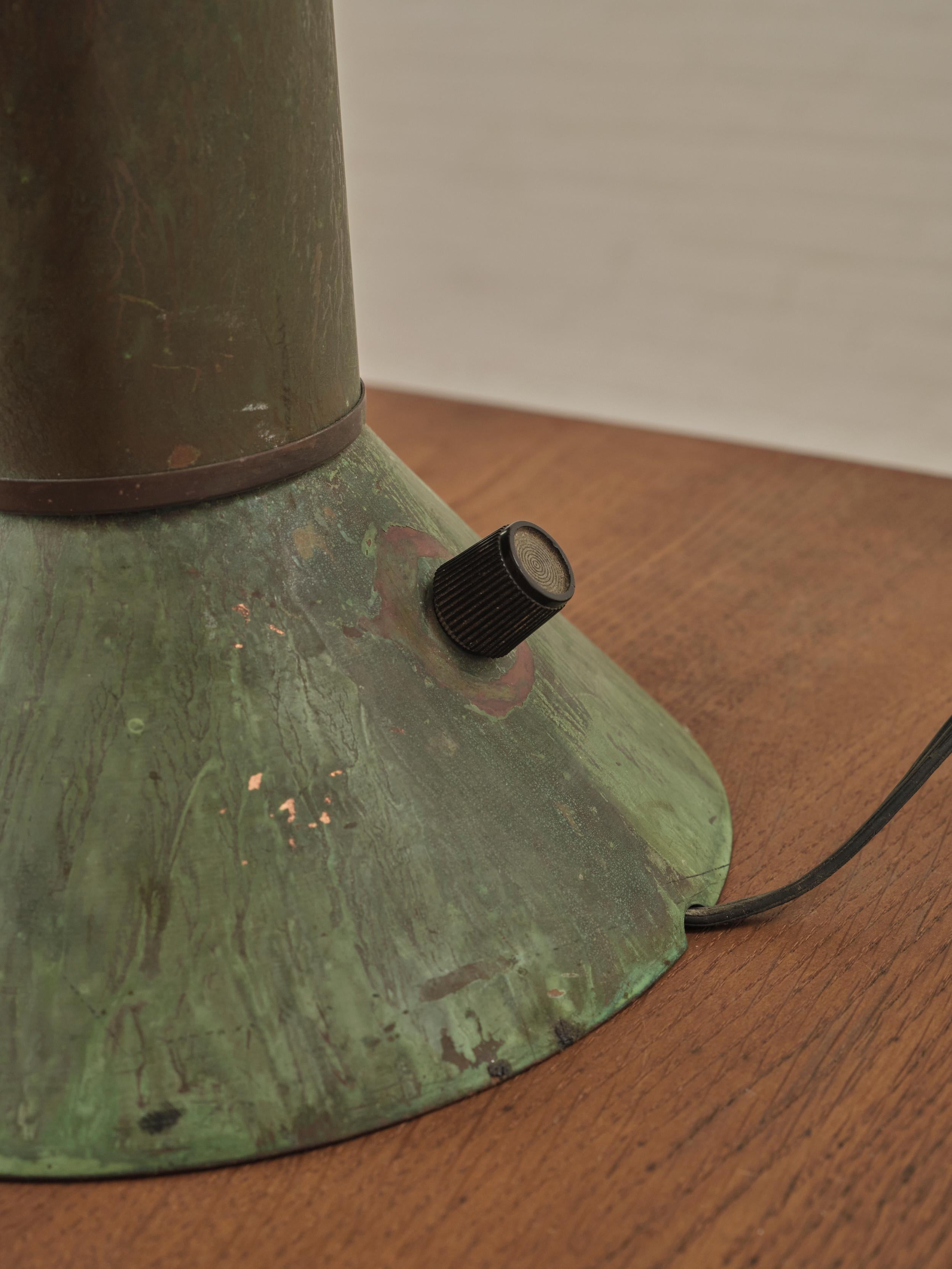 Copper Industrial Table Lamp by Ron Rezek