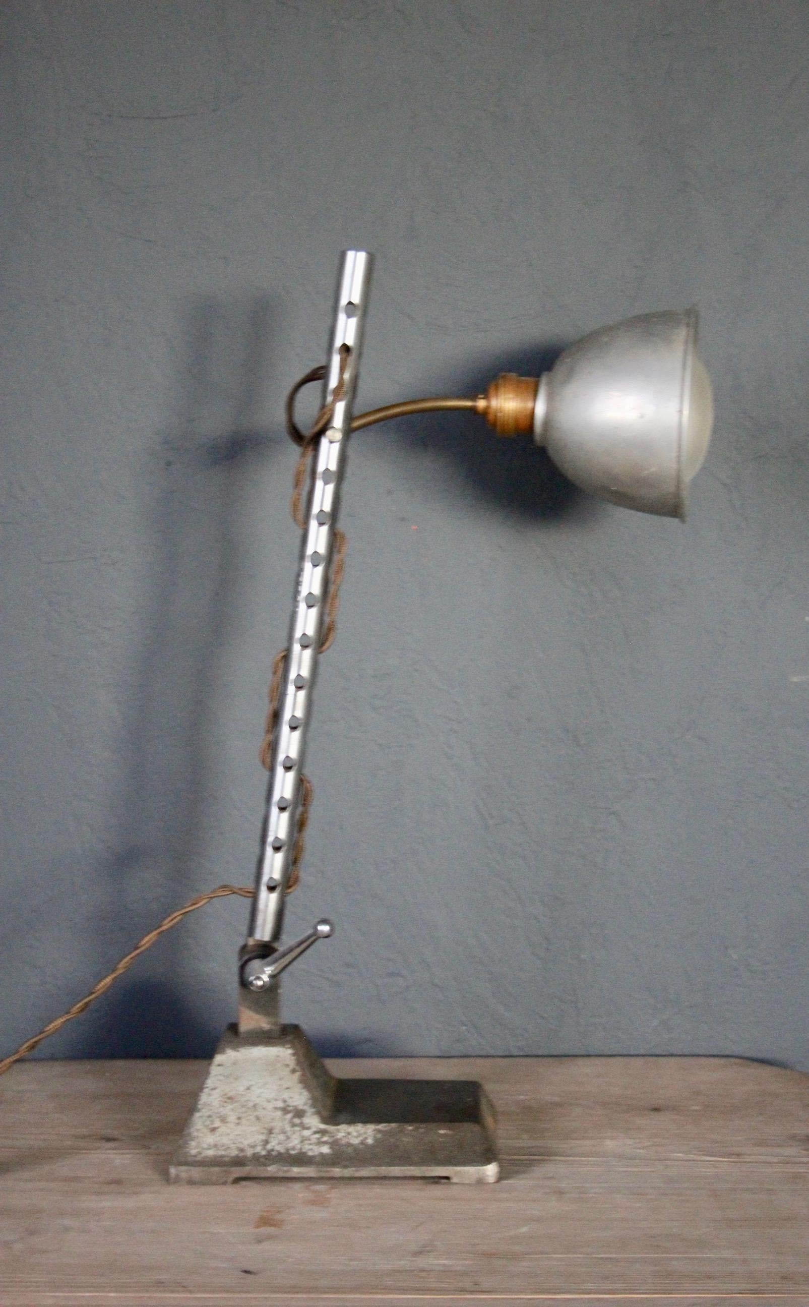 Industrial French table lamp