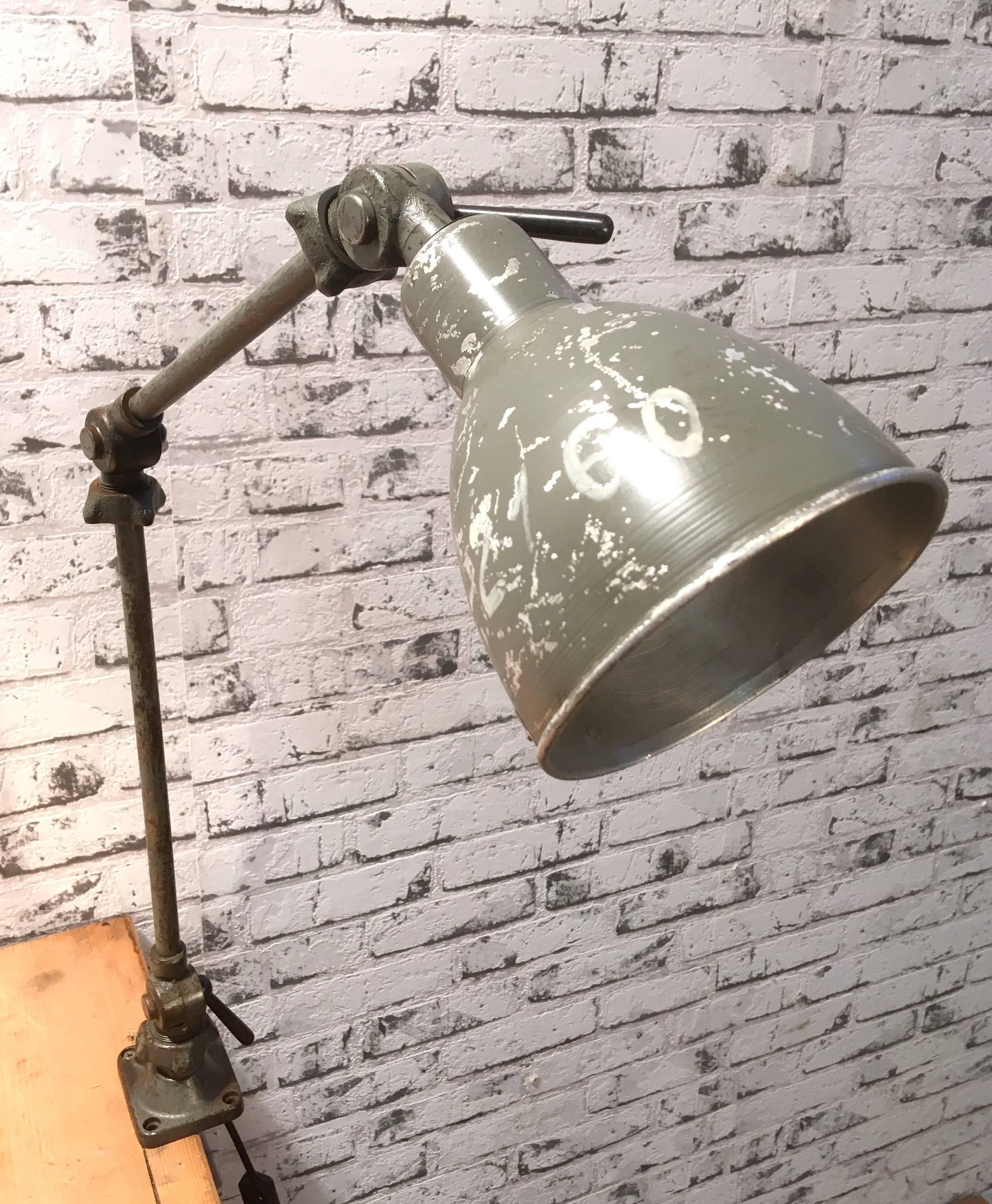 Industrial Table Lamp, 1930s In Good Condition In Kojetice, CZ