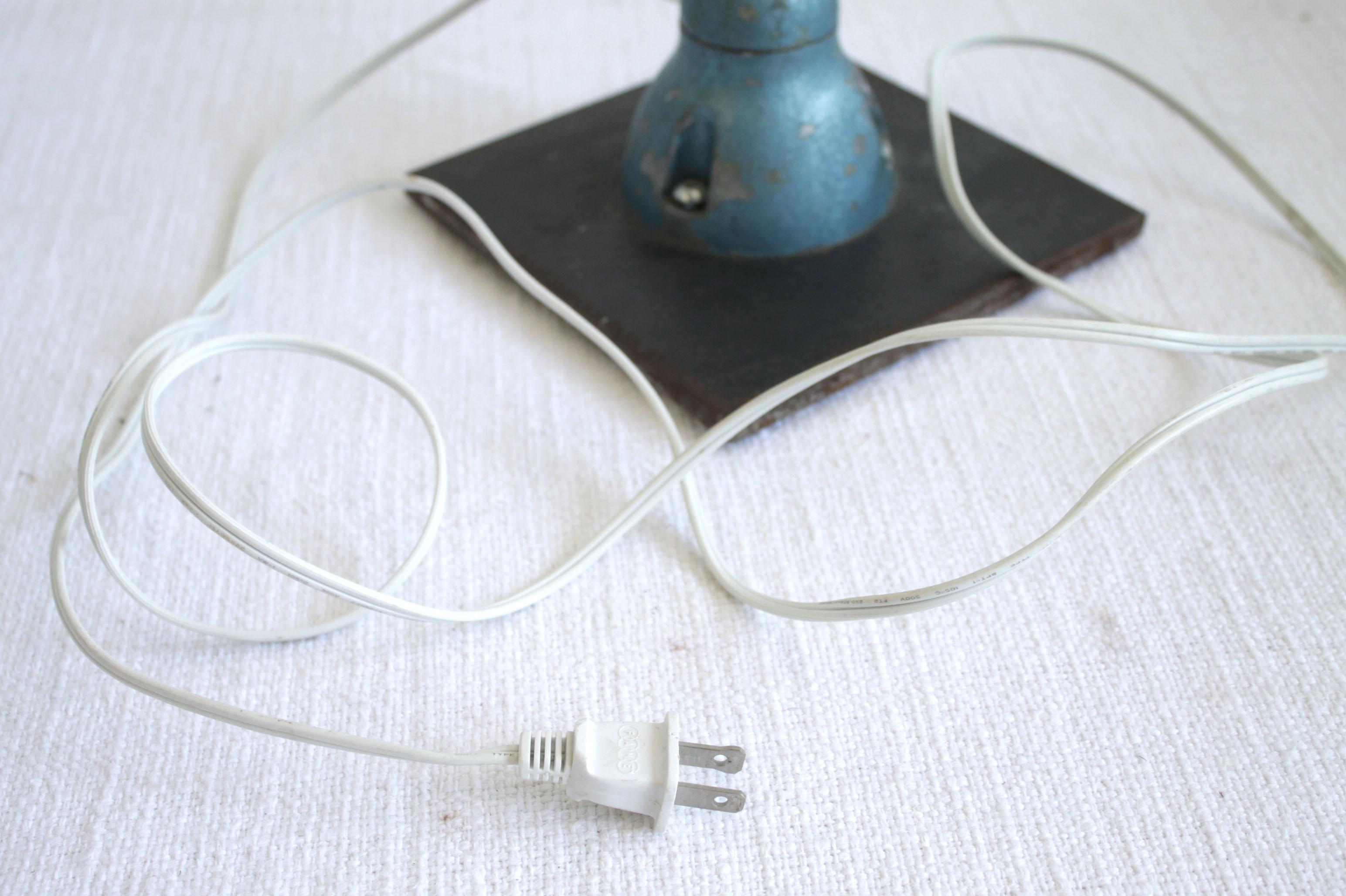 Industrial Table Lamp in Original Blue Finish 1