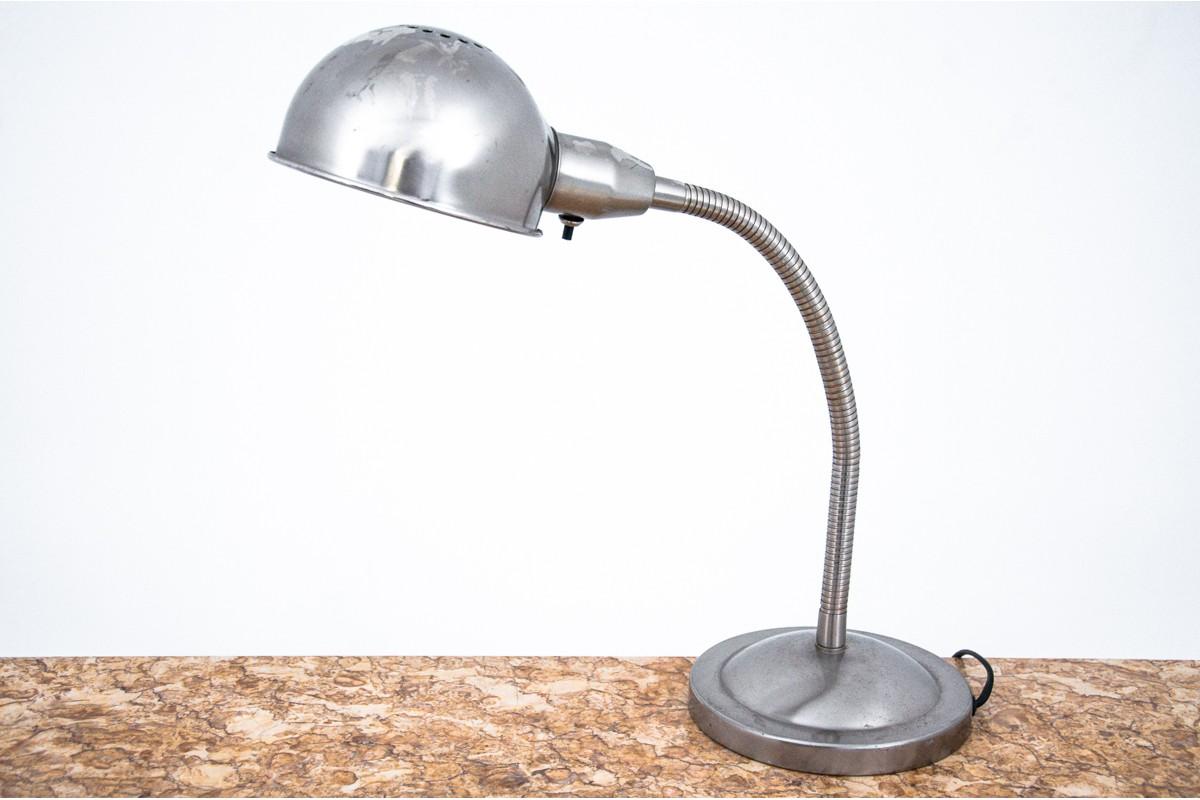 Mid-20th Century Industrial Table Lamp, Poland, 1960s For Sale