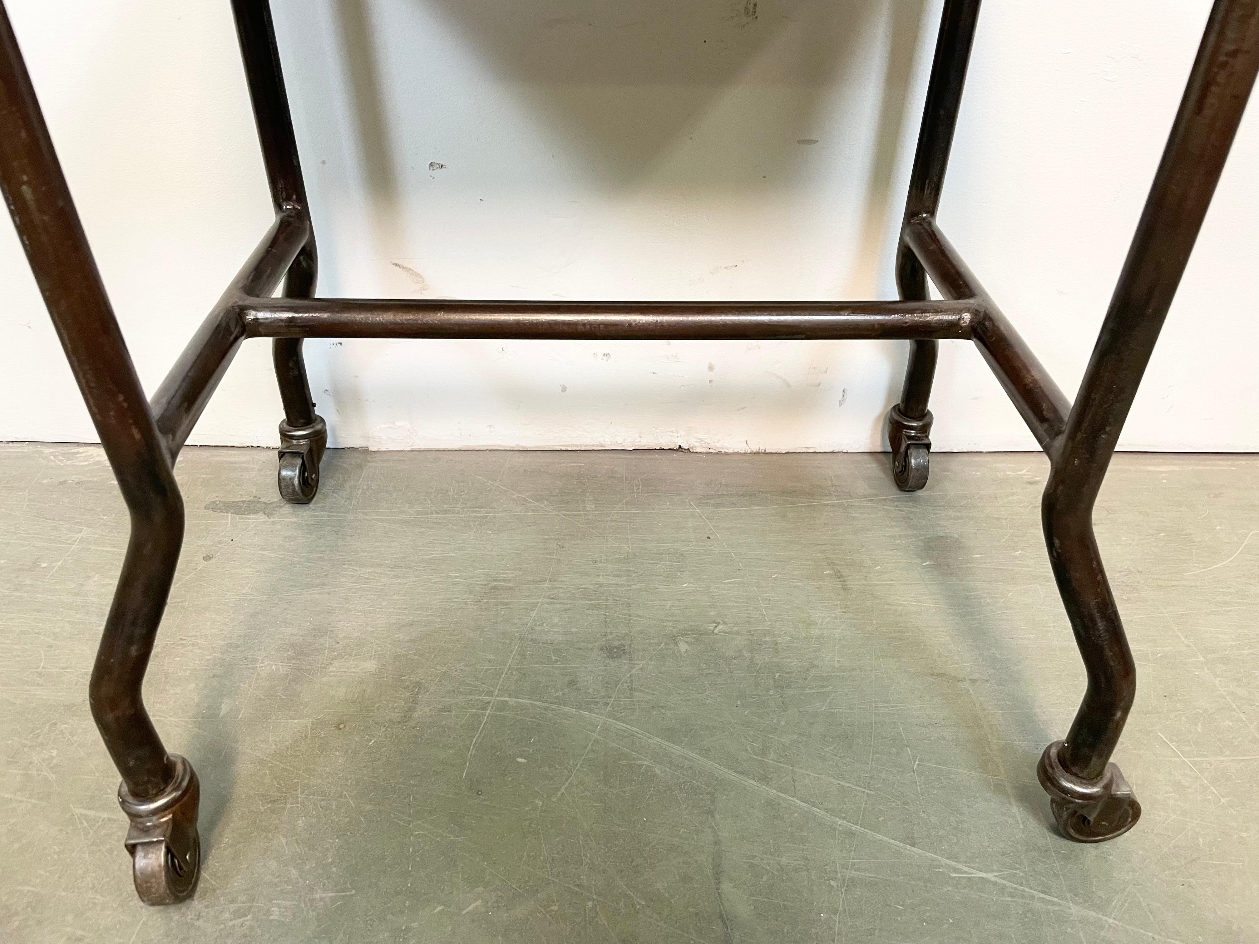 Industrial Table on Wheels, 1960s For Sale 4