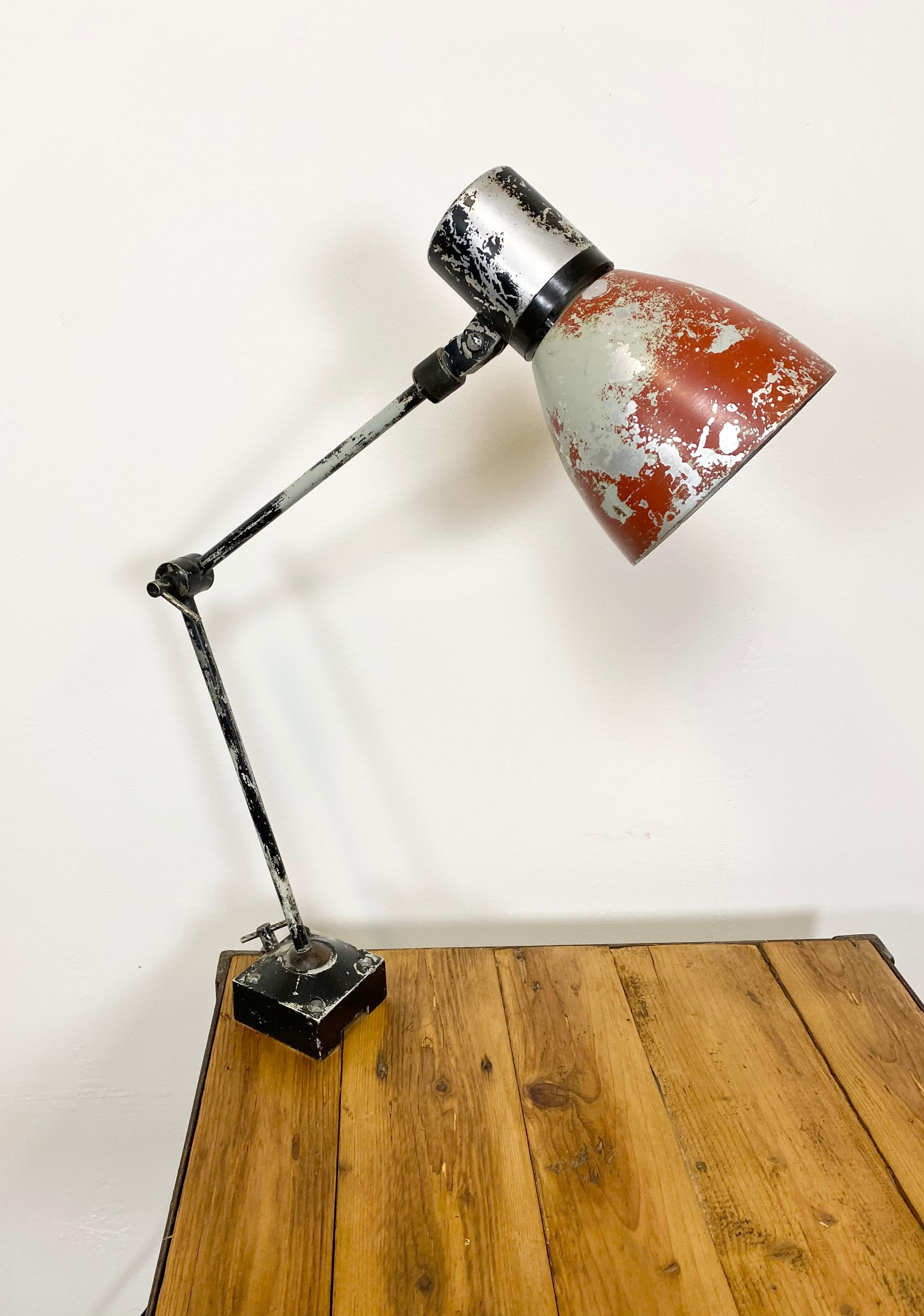Industrial Table with Desk Lamp, 1960s 6