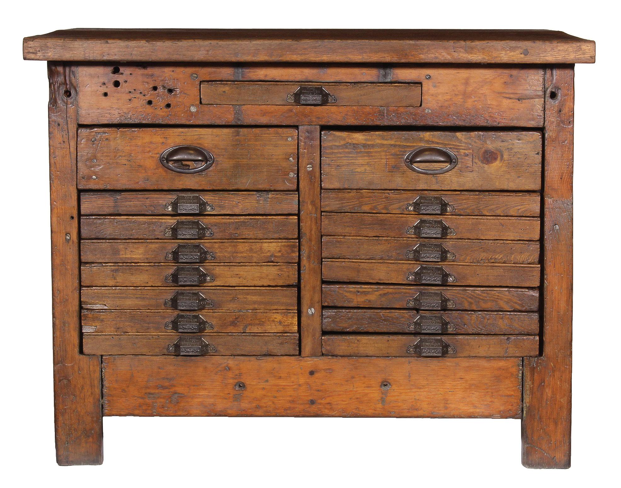 American Industrial Table / Workbench / Island / Cabinet