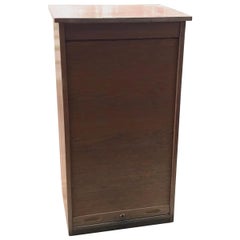 Retro Industrial Tambour Front Cabinet