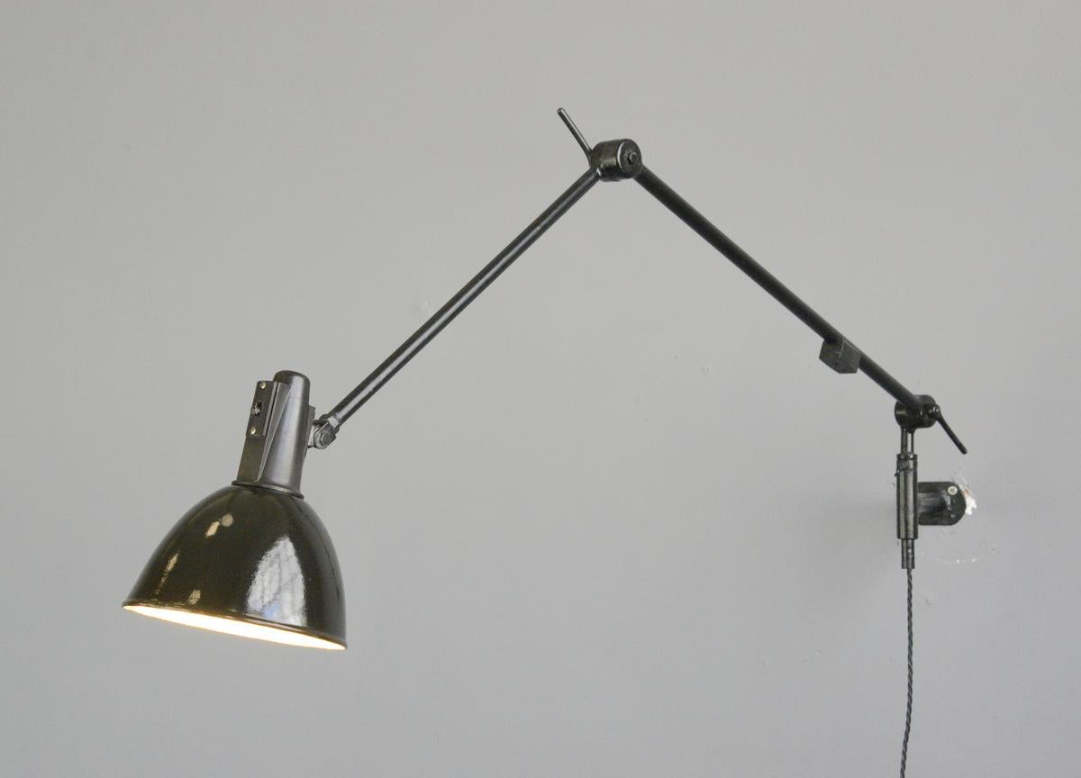 Bauhaus Industrial Task Lamp by Willhelm Bader, circa 1930s