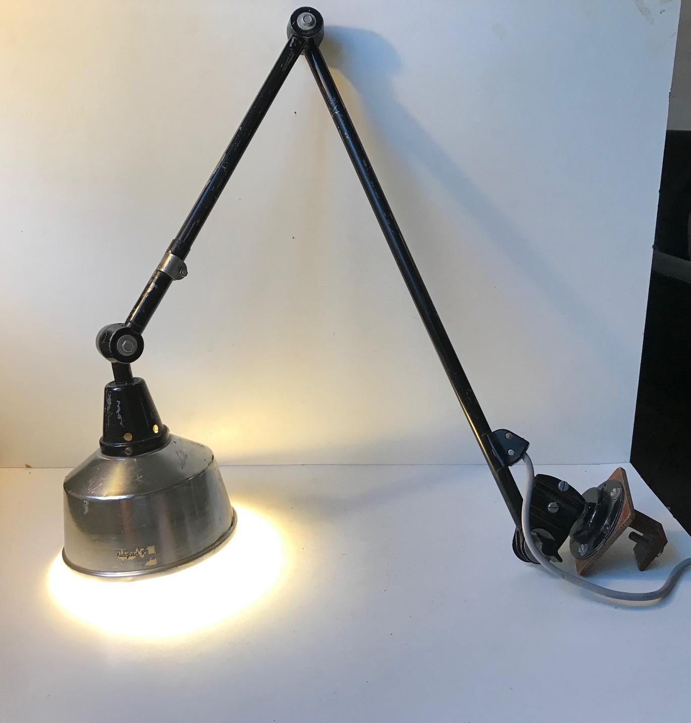 Industrial Taske Table Lamp Midgard by Curt Fischer, 1950s In Fair Condition For Sale In Esbjerg, DK
