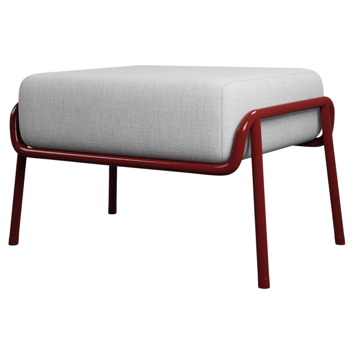 Industrial TAWNY Finish Ottoman DUV Cream fabric with handcrafted by Murmurio