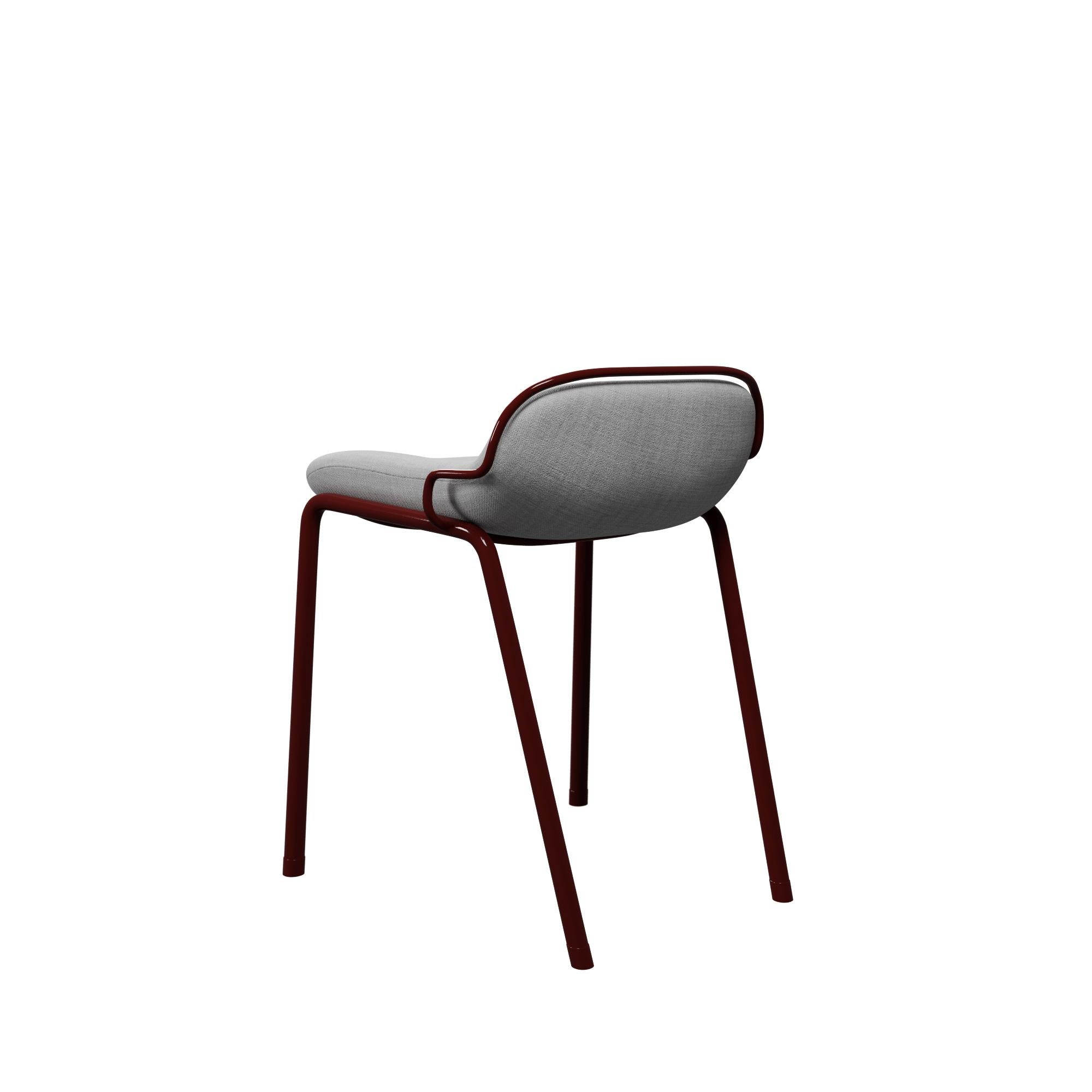 Industriel Tabouret industriel TAWNY Finish DUV avec tissu Crème fait à la main par Murmurio en vente