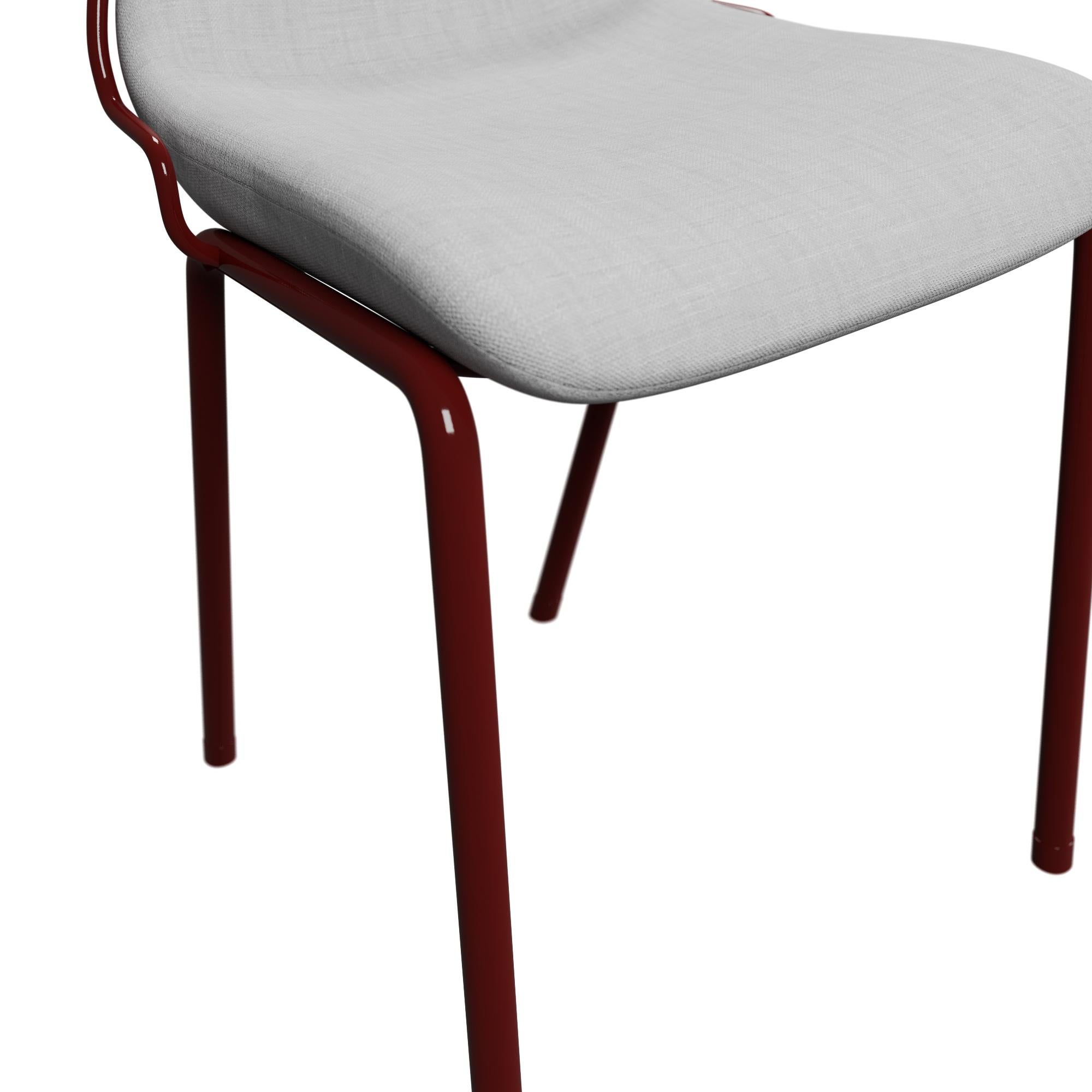 Portugais Tabouret industriel TAWNY Finish DUV avec tissu Crème fait à la main par Murmurio en vente