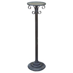 Industrial Telescoping Adjustable Iron & Brass Pedestal Stand Candle Holder 63"