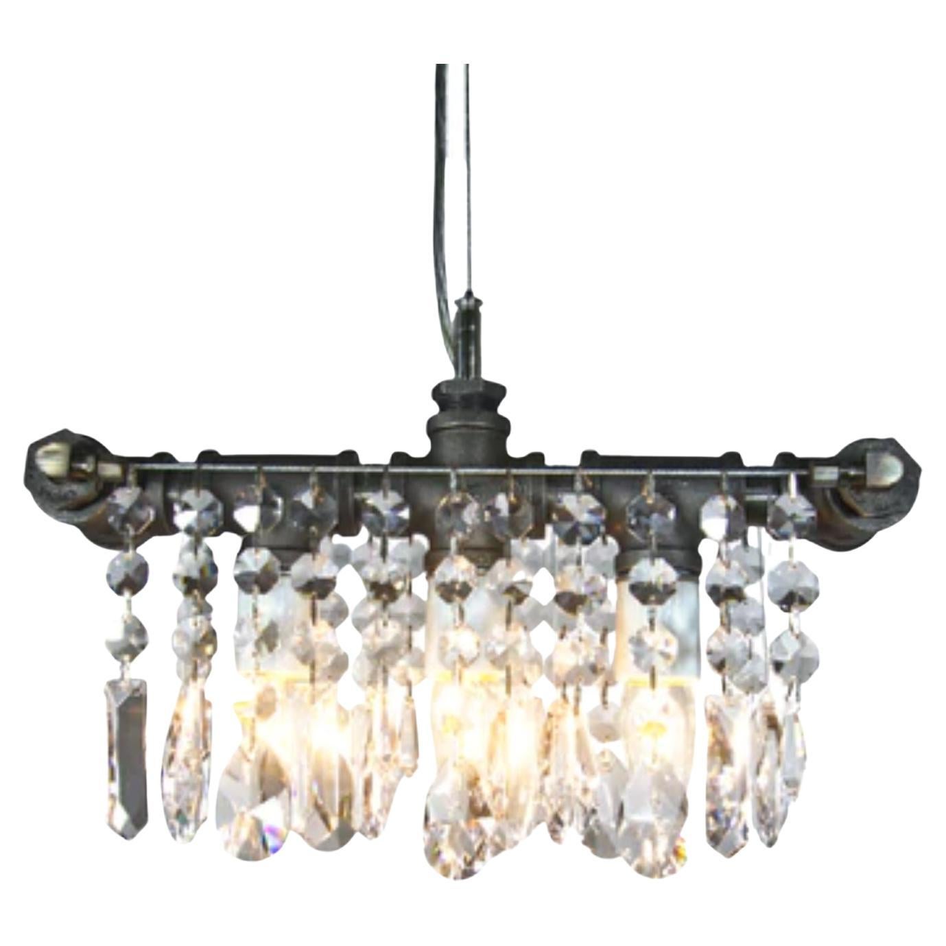 Industrial Three Bulb Chandelier Pendant by Michael McHale