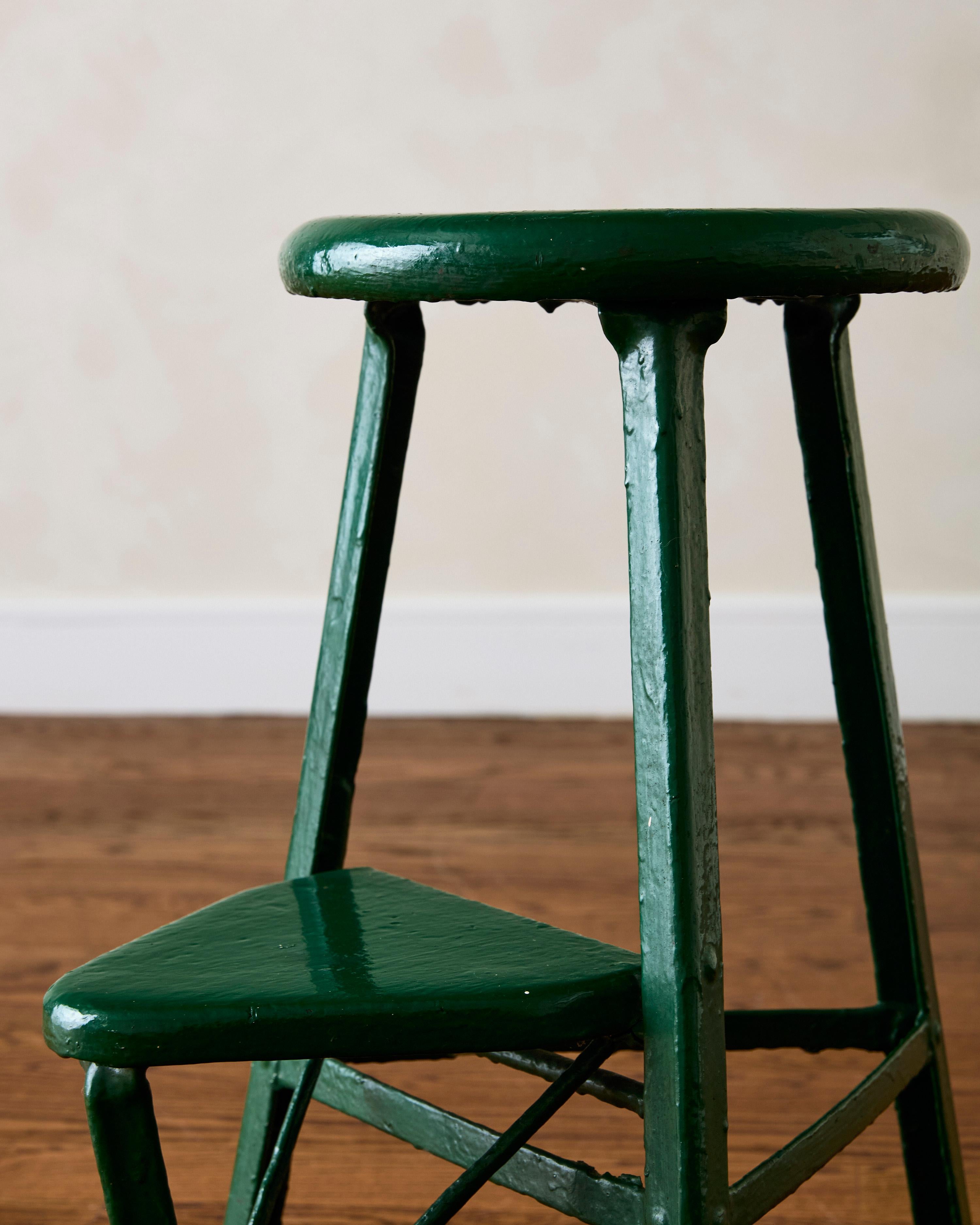 Industrial Three-legged Stool C. 1930's In Good Condition In New York, NY