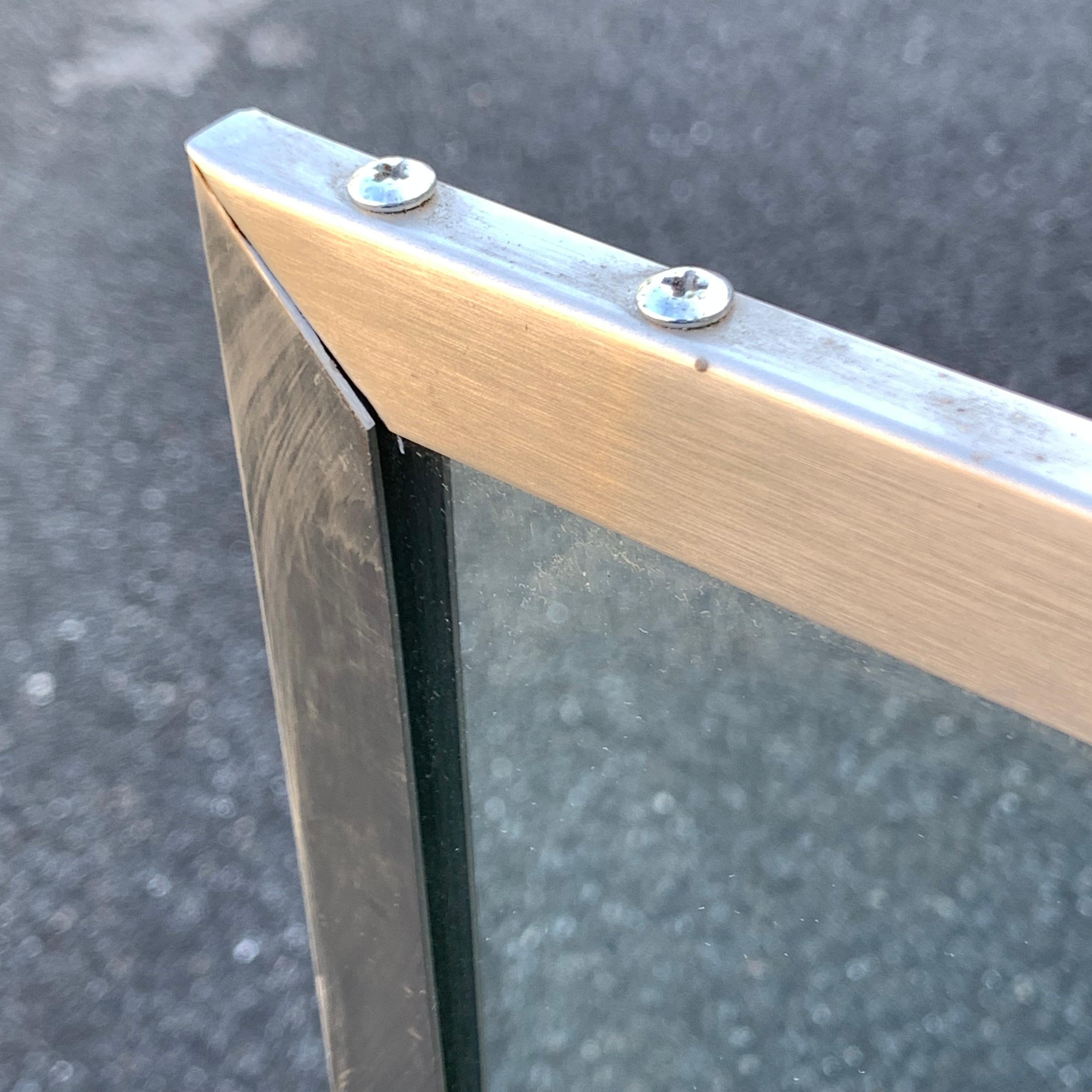 Industrial Three-Panel Mirror and Metal Folding Screen 6