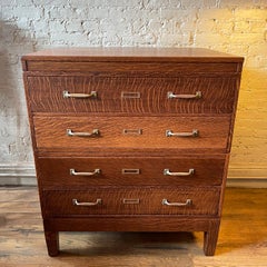 Armadietto industriale per documenti in Oak di Library Bureau Makers