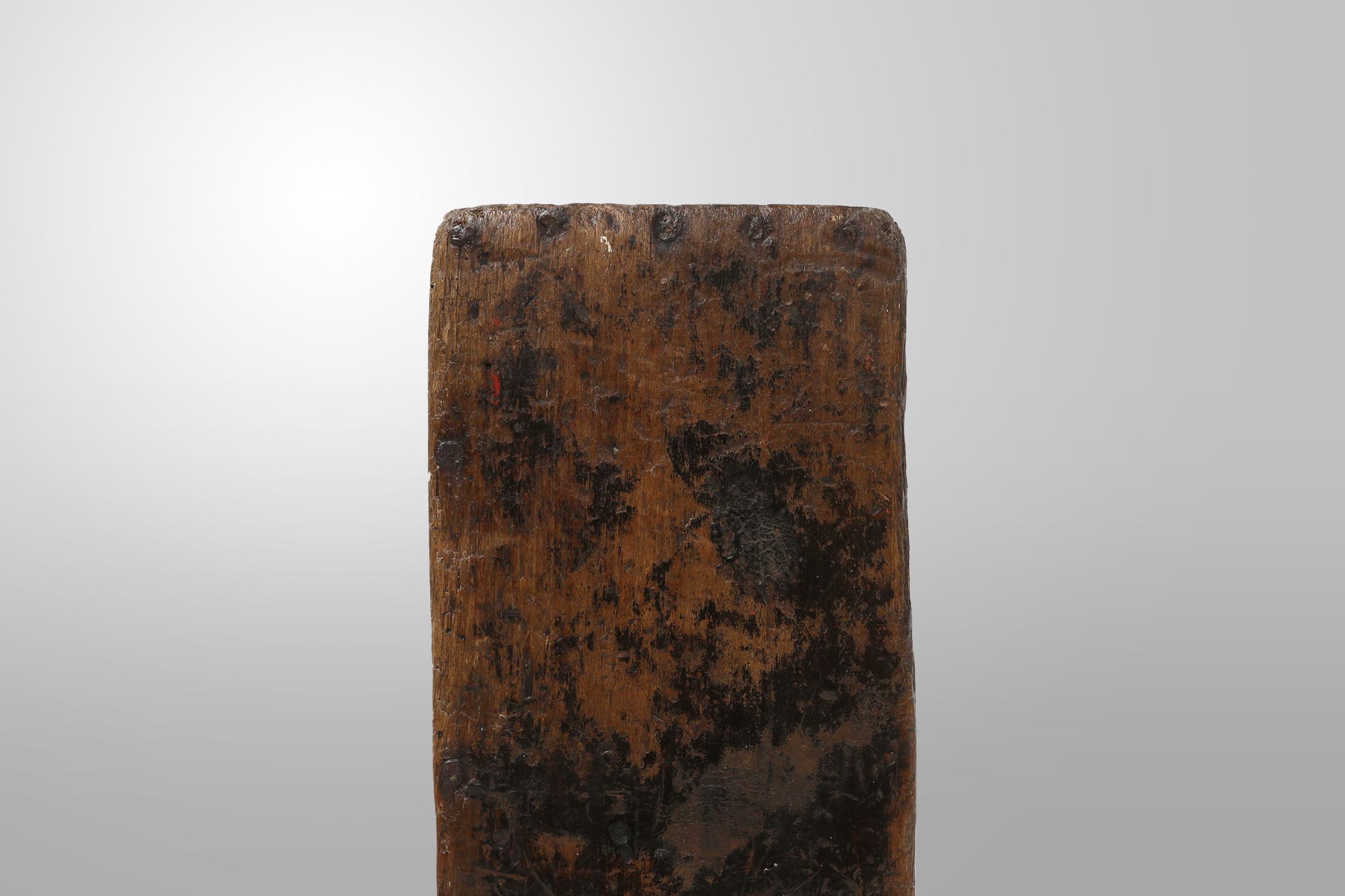 Industrielles Tablett aus Massivholz aus Massivholz, 1920 im Angebot 5