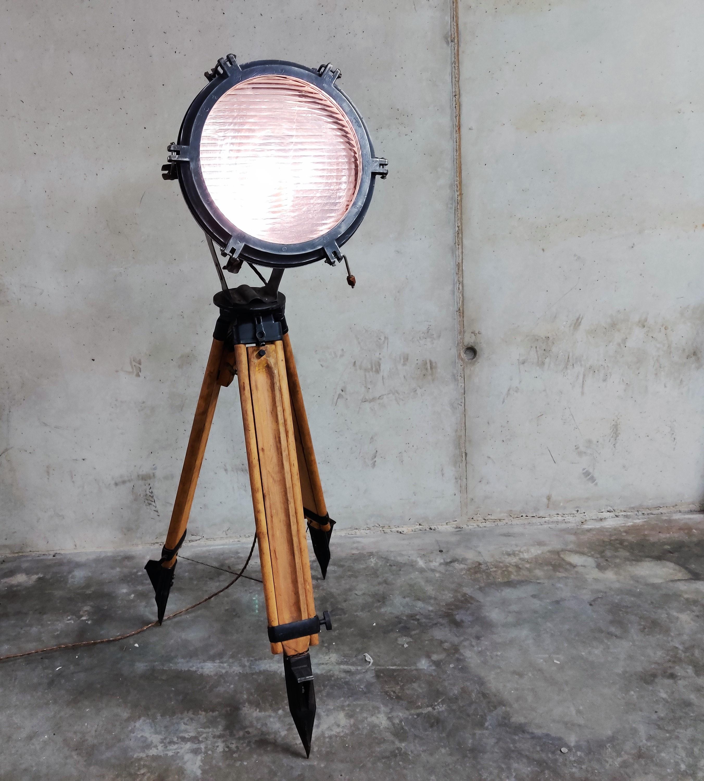 Industrial Tripod Floor Lamp, 1970s 4
