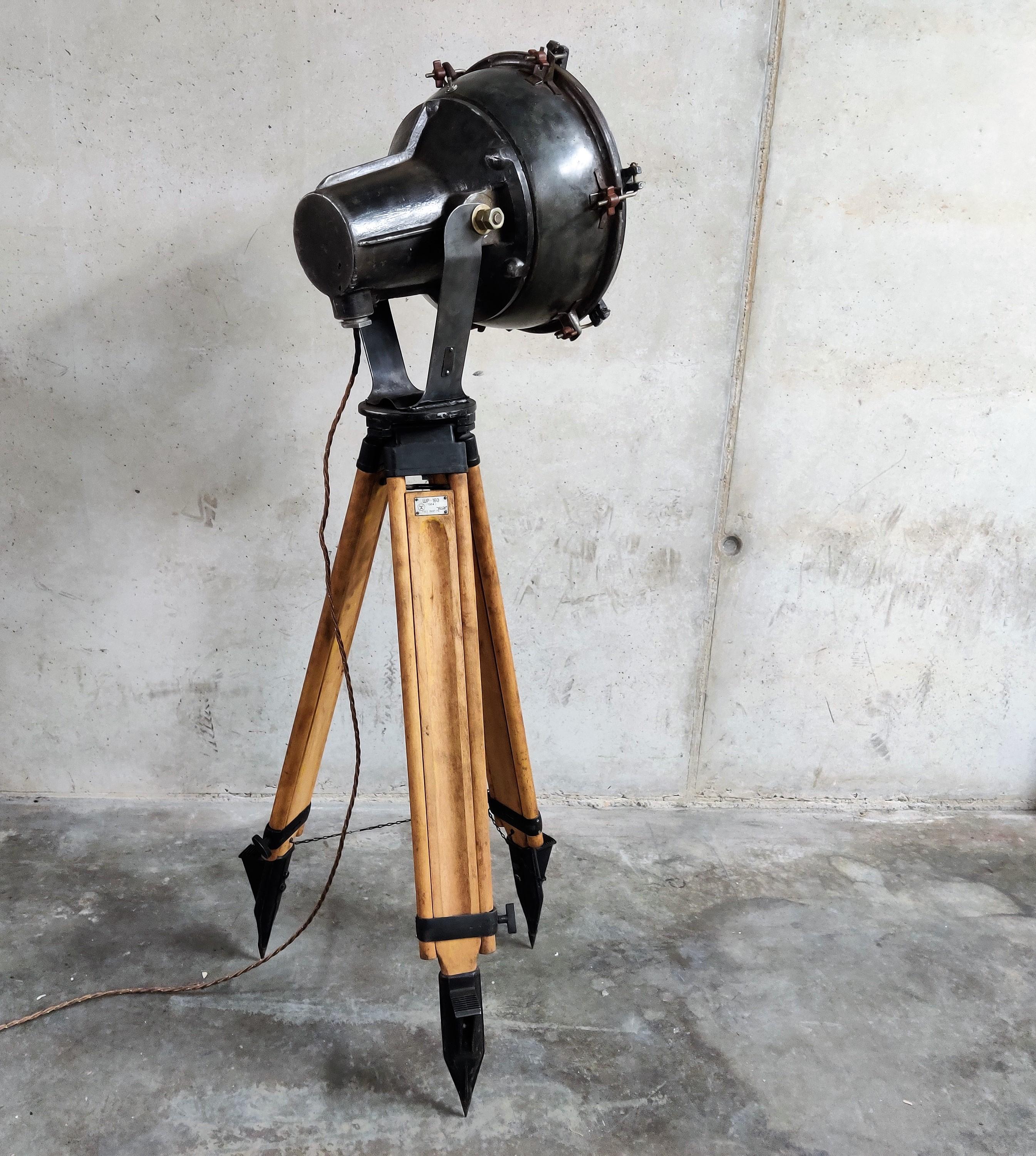 Late 20th Century Industrial Tripod Floor Lamp, 1970s