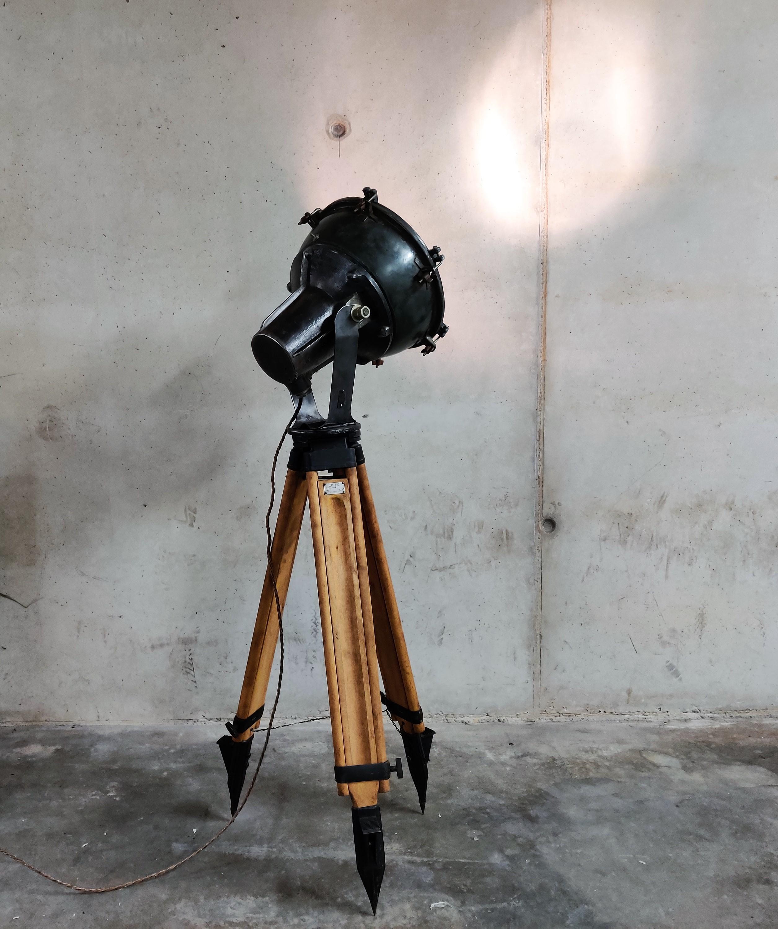 Industrial Tripod Floor Lamp, 1970s 2