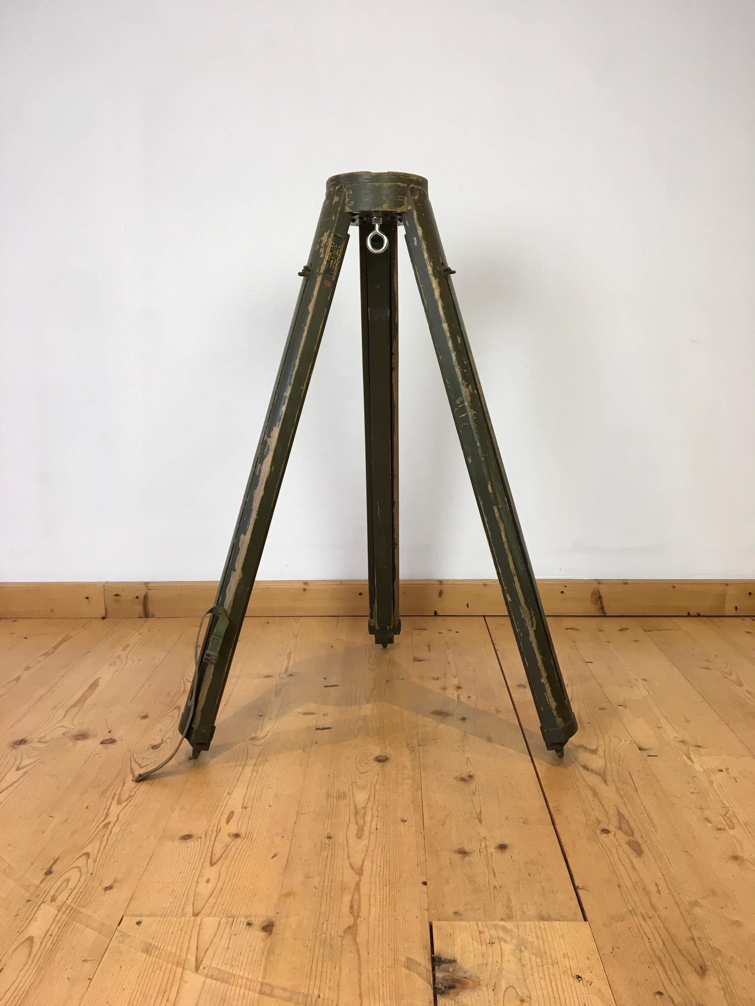 Industrial Tripod, Signal Corps Us Army, Hanging Plant Holder Base, Pedestal  For Sale 9