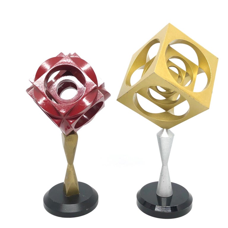 Industrial Turners Cube Scale Design Model Desk Sculptures, German