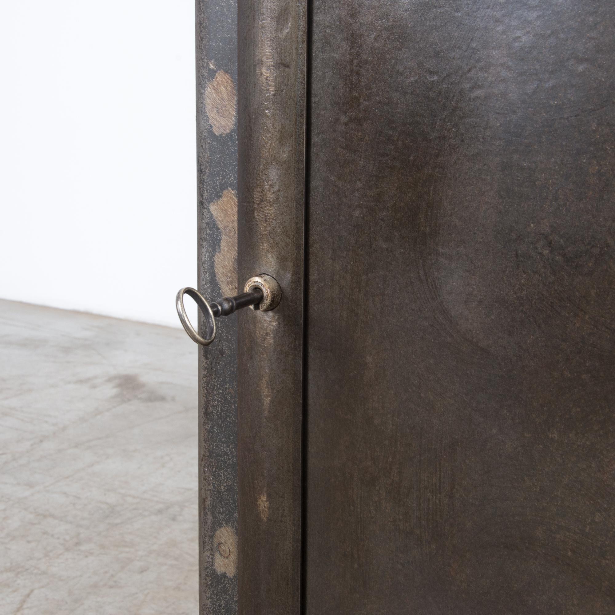 Industrial Two Door Polished Metal Cabinet 8