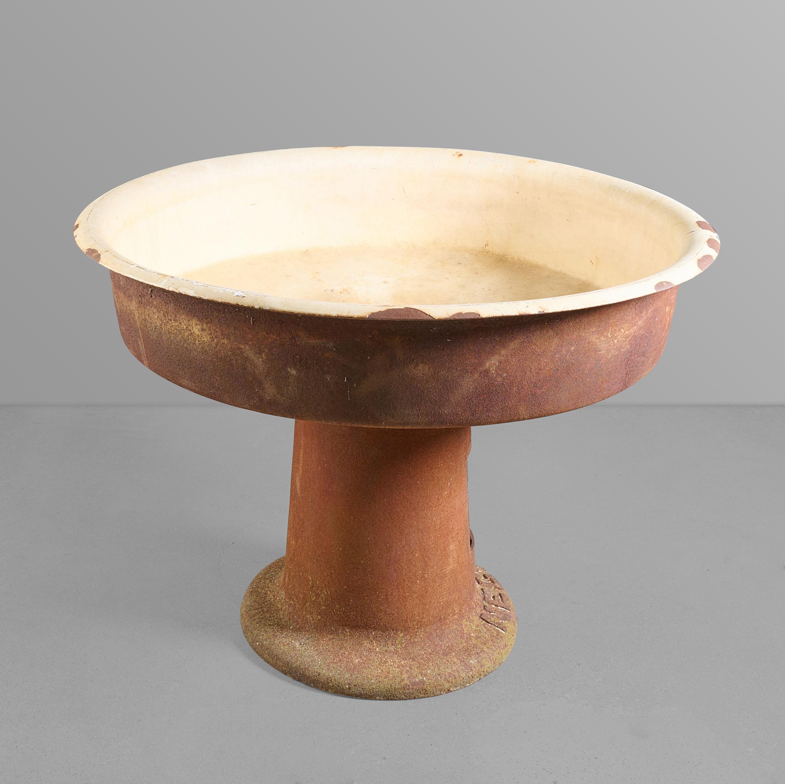 Mid-20th Century Industrial Two Tier Fountain Bowl For Sale