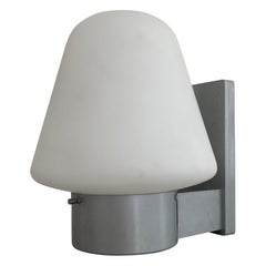 Lámpara individual de cristal cónico de tipo industrial de Stilnovo, años 50, Italia